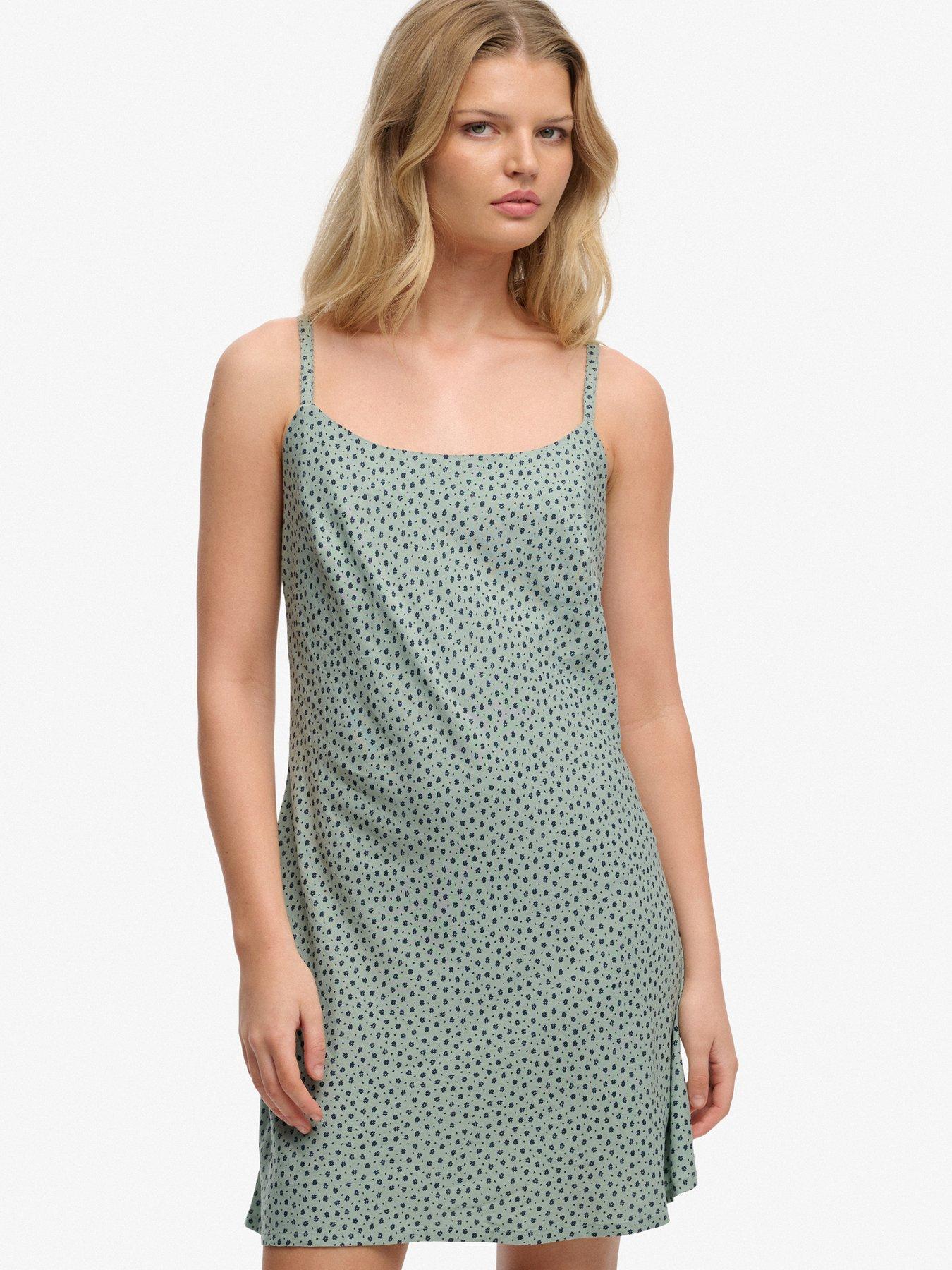 Image 5 of 6 of Superdry Printed Cami Mini Dress - Blue