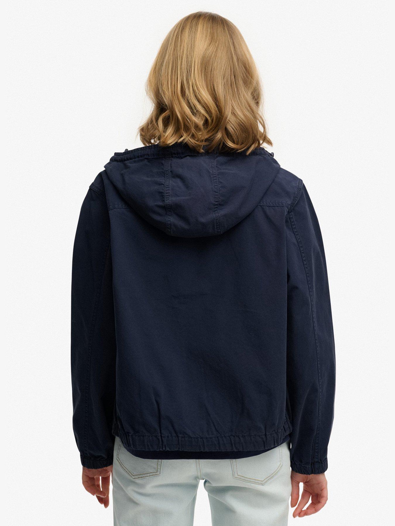 Image 2 of 7 of Superdry Hooded Washed Twill Jacket - Blue