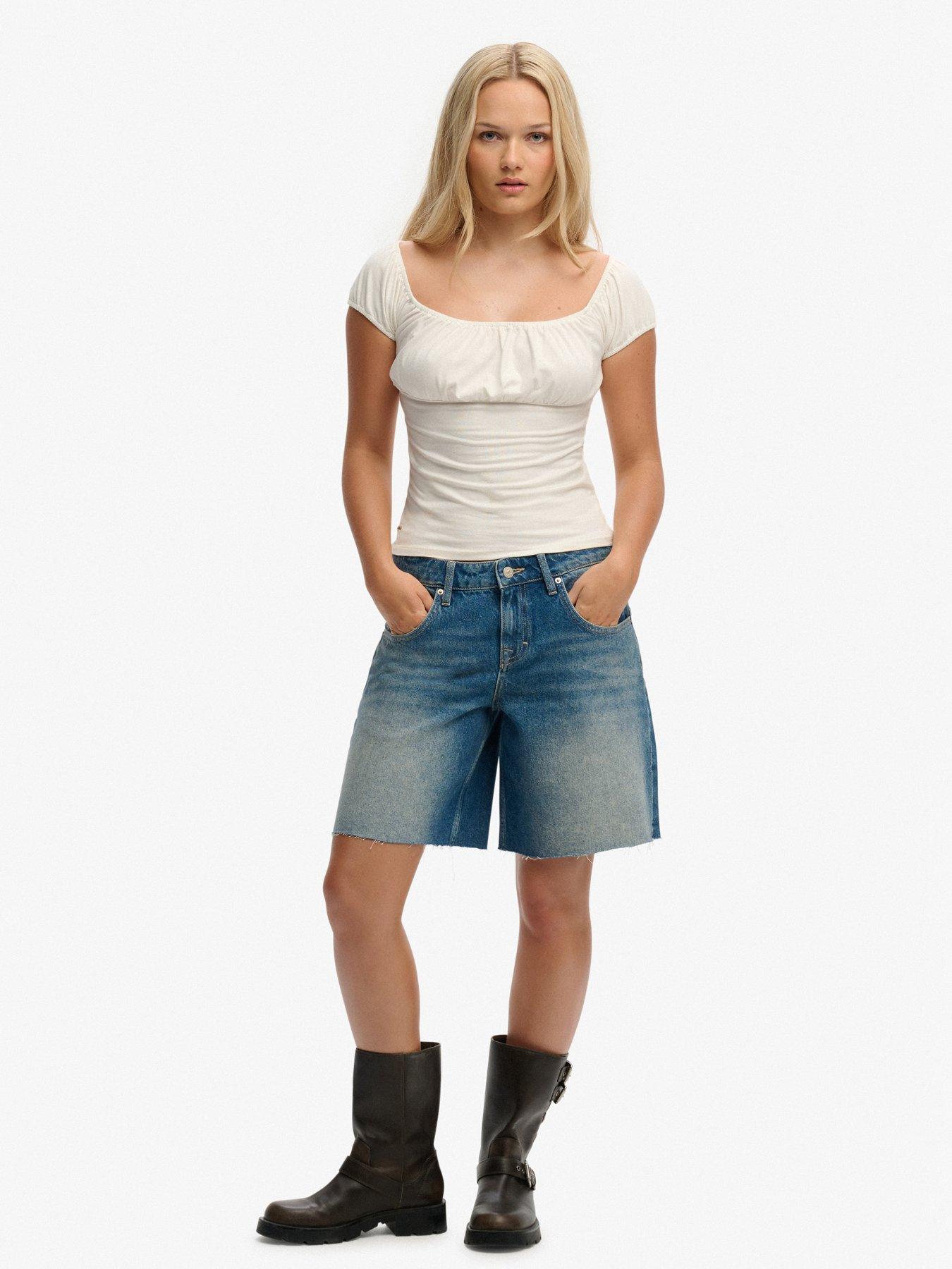 Image 3 of 5 of Superdry Athletic Essentials Ruched Top - White