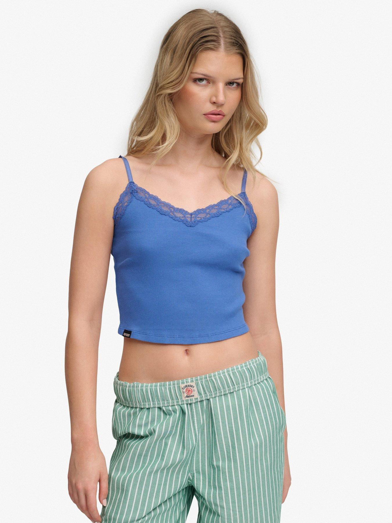 Superdry Essential Lace Trim Crop Cami