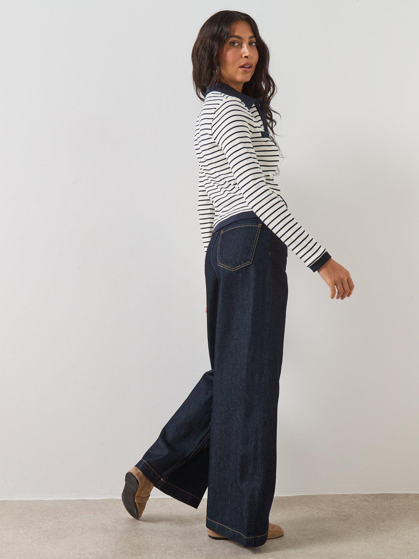 mango-striped-cardigan-with-jewel-buttons-bluedetail