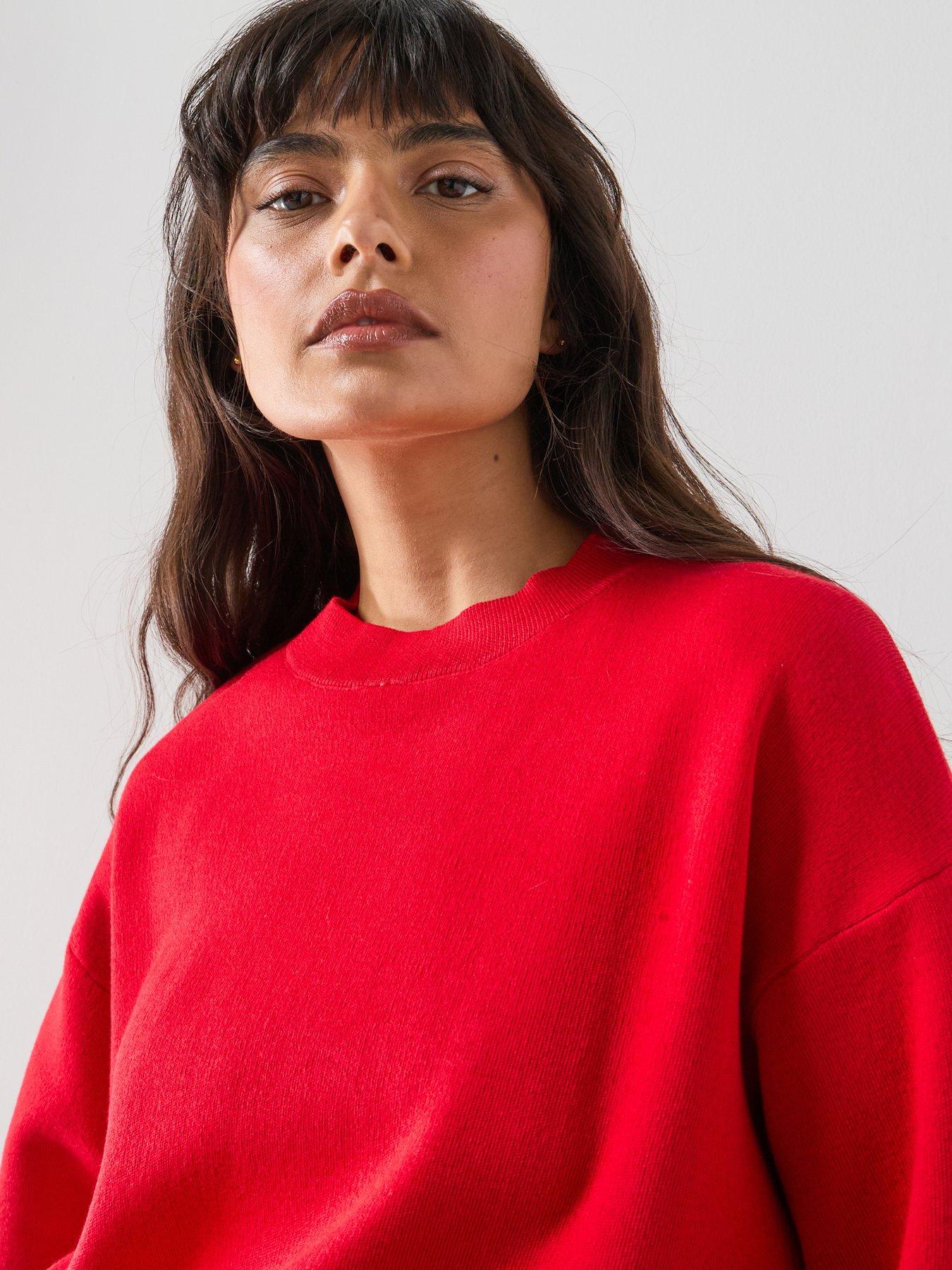 mango-oversize-short-sleeve-sweater-redoutfit