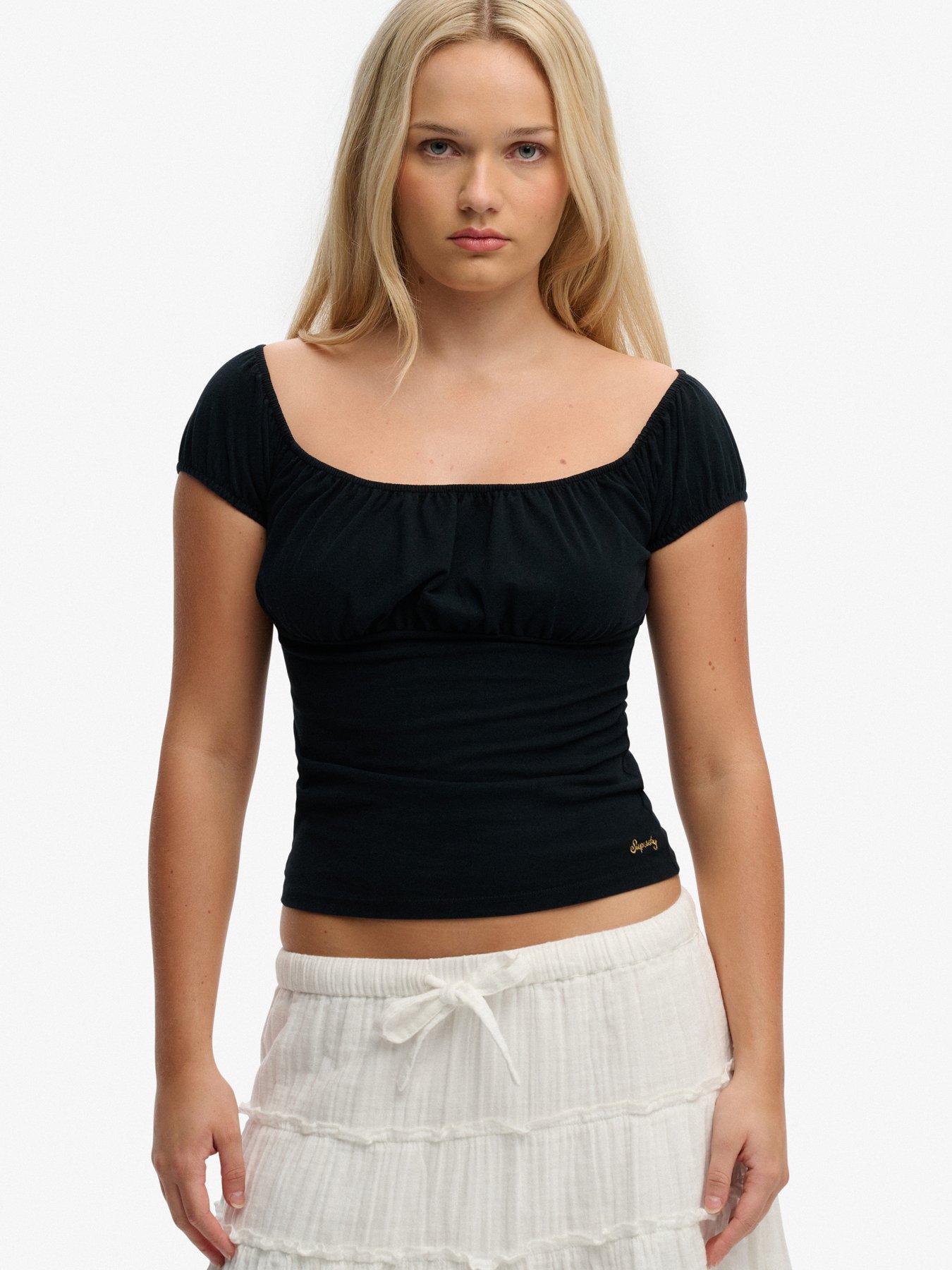 Superdry Athletic Essentials Ruched Top - Black