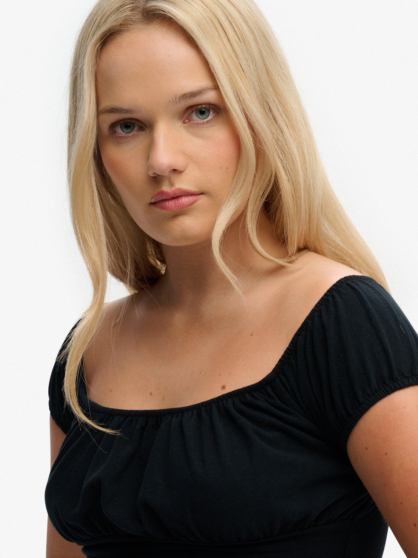 superdry-athletic-essentials-ruched-top-blackoutfit