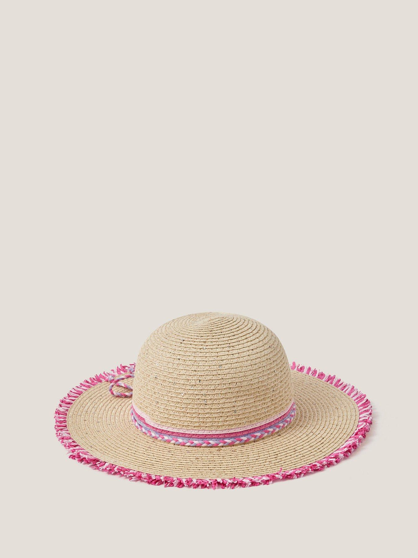 Image 2 of 3 of Monsoon Girls Pink Trim Sparkle Hat - Multi
