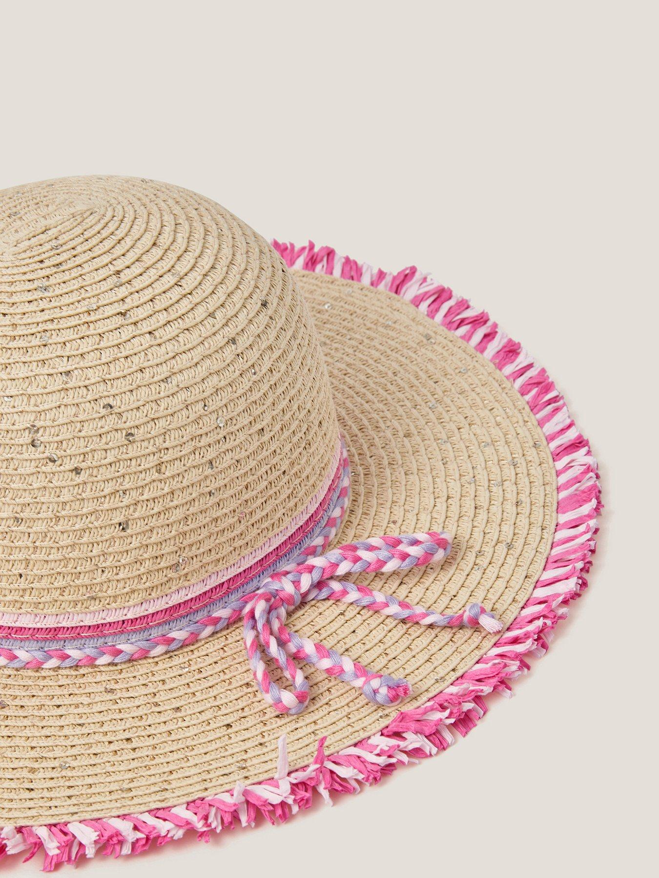 Image 3 of 3 of Monsoon Girls Pink Trim Sparkle Hat - Multi