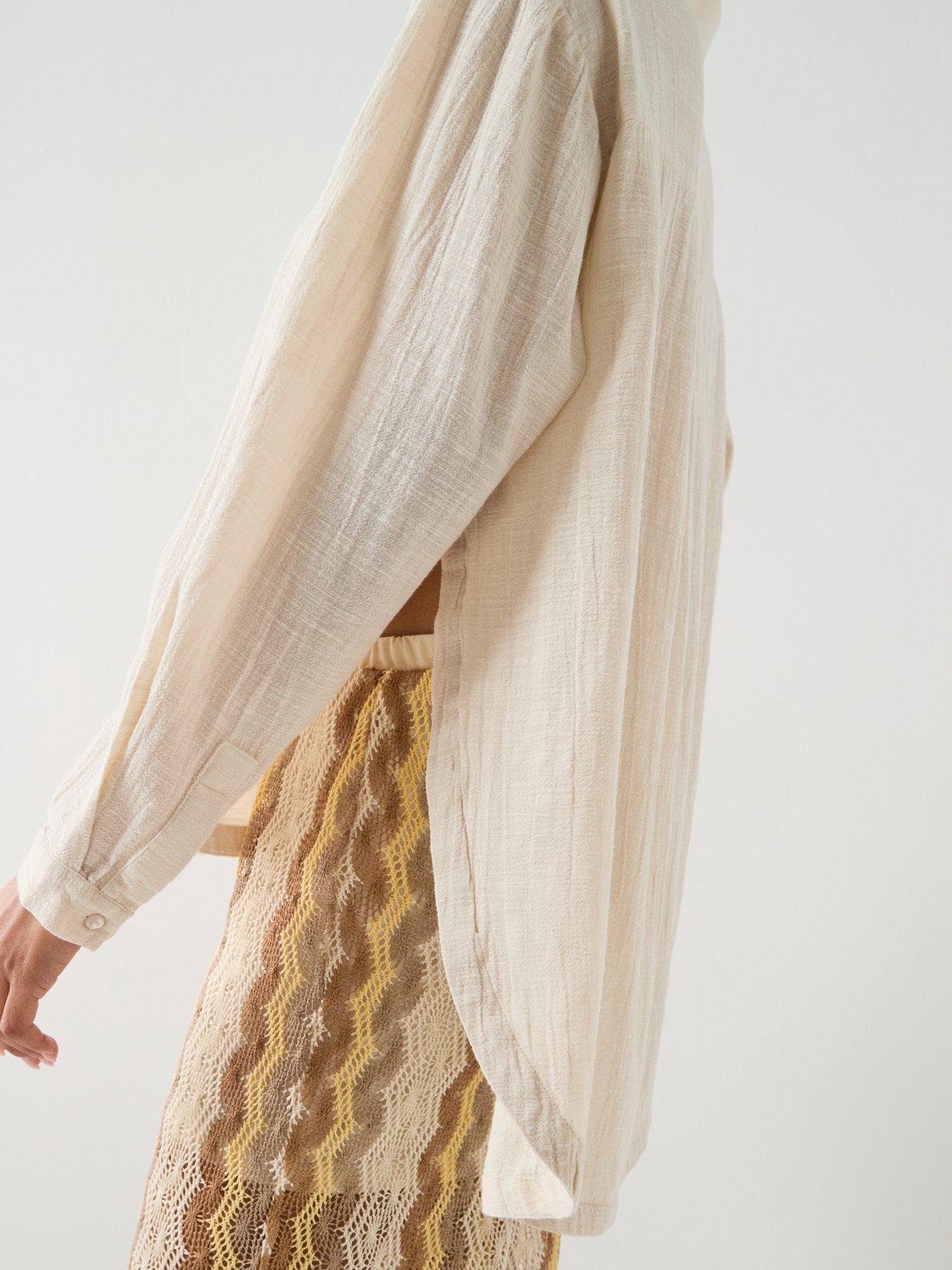 pieces-pcagnes-long-sleeve-oversized-shirt-brownoutfit