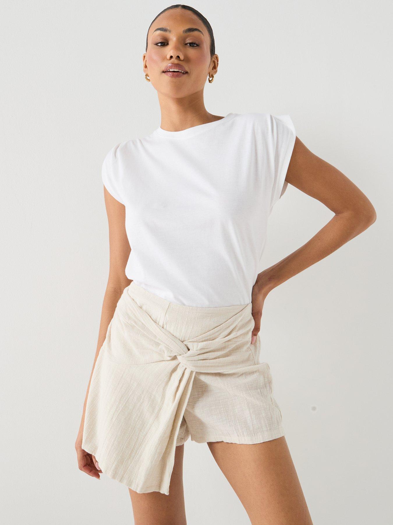 Image 5 of 5 of PIECES Pcagnes Hw Skort Wvn Bc - Brown
