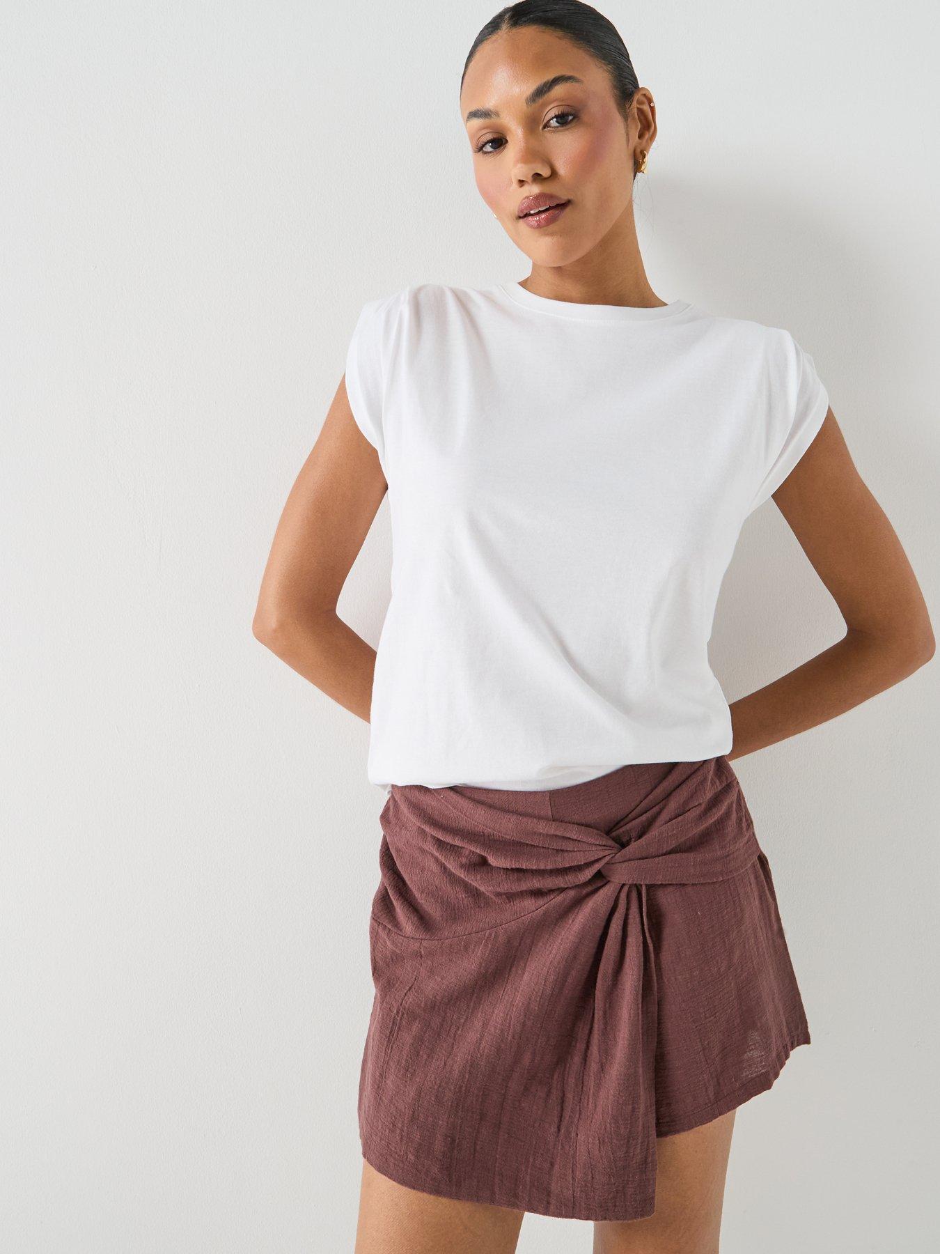 Image 5 of 5 of PIECES Pcagnes Skort - Brown