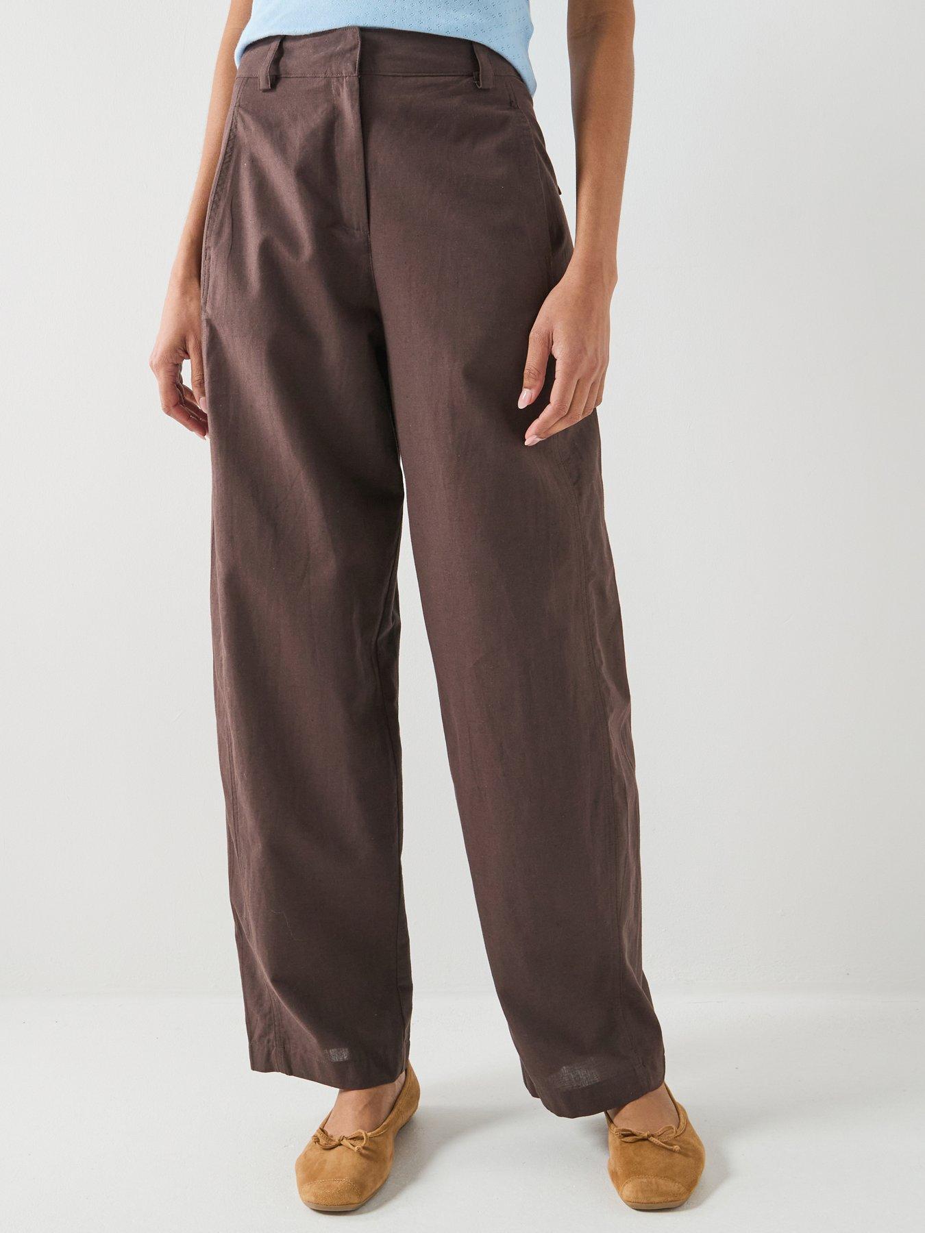 Vero Moda Vmselma Hw Barrel Pants Wvn Noos - Brown