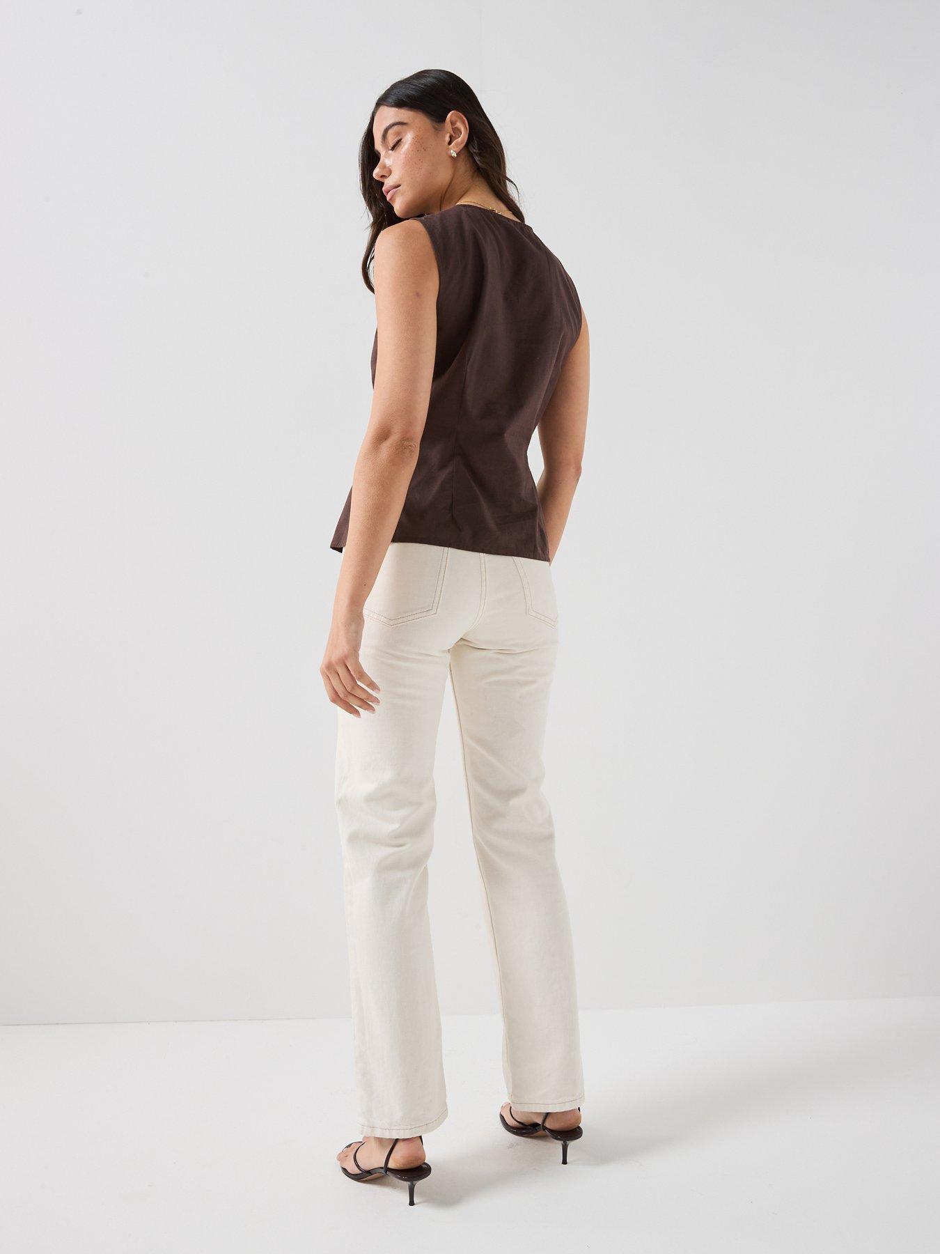Image 5 of 5 of Vero Moda Vmselma Waistcoat - Brown