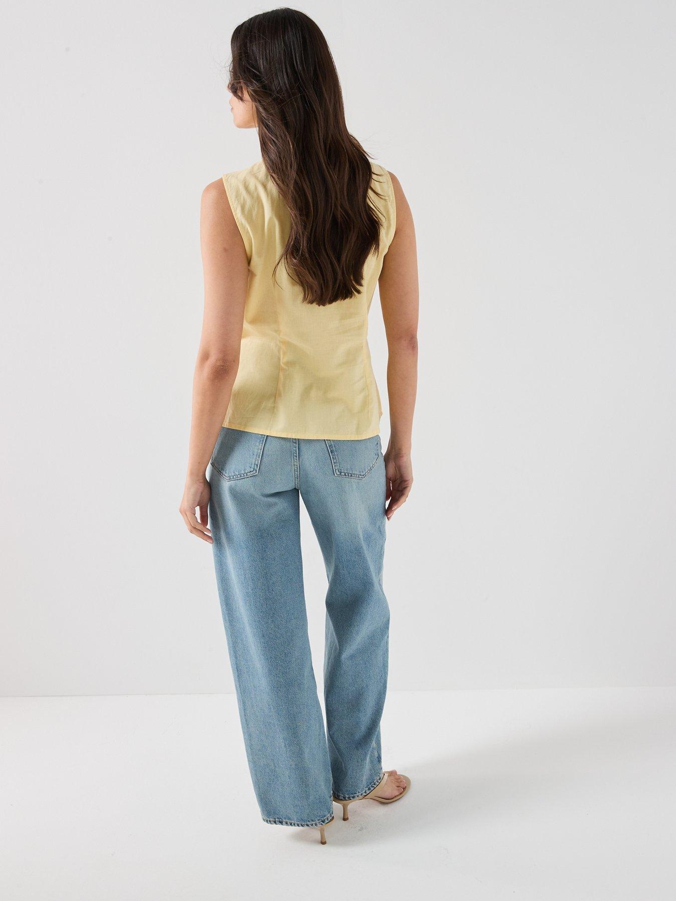 Image 2 of 5 of Vero Moda Vmselma Waistcoat - Yellow