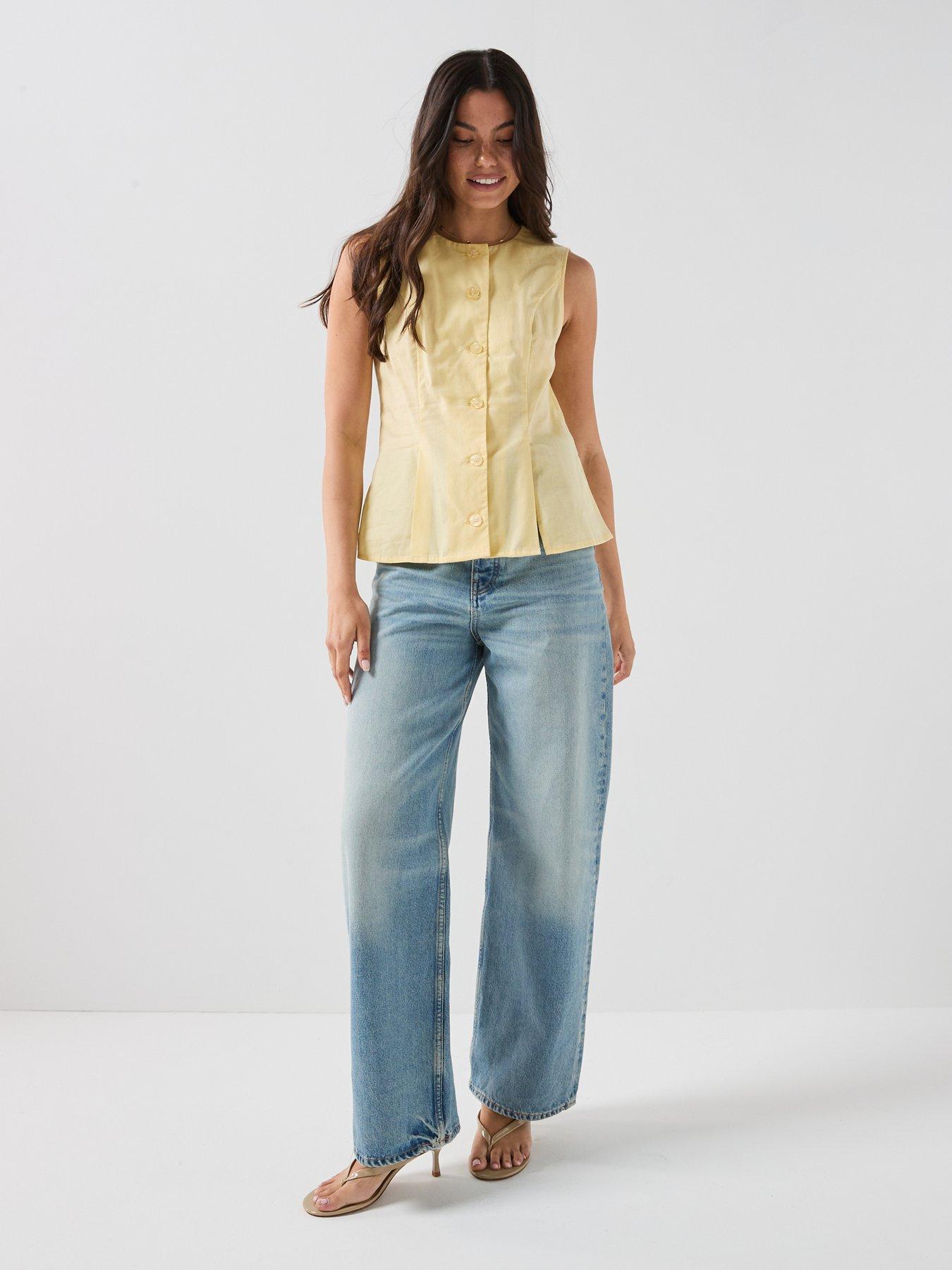 Image 3 of 5 of Vero Moda Vmselma Waistcoat - Yellow