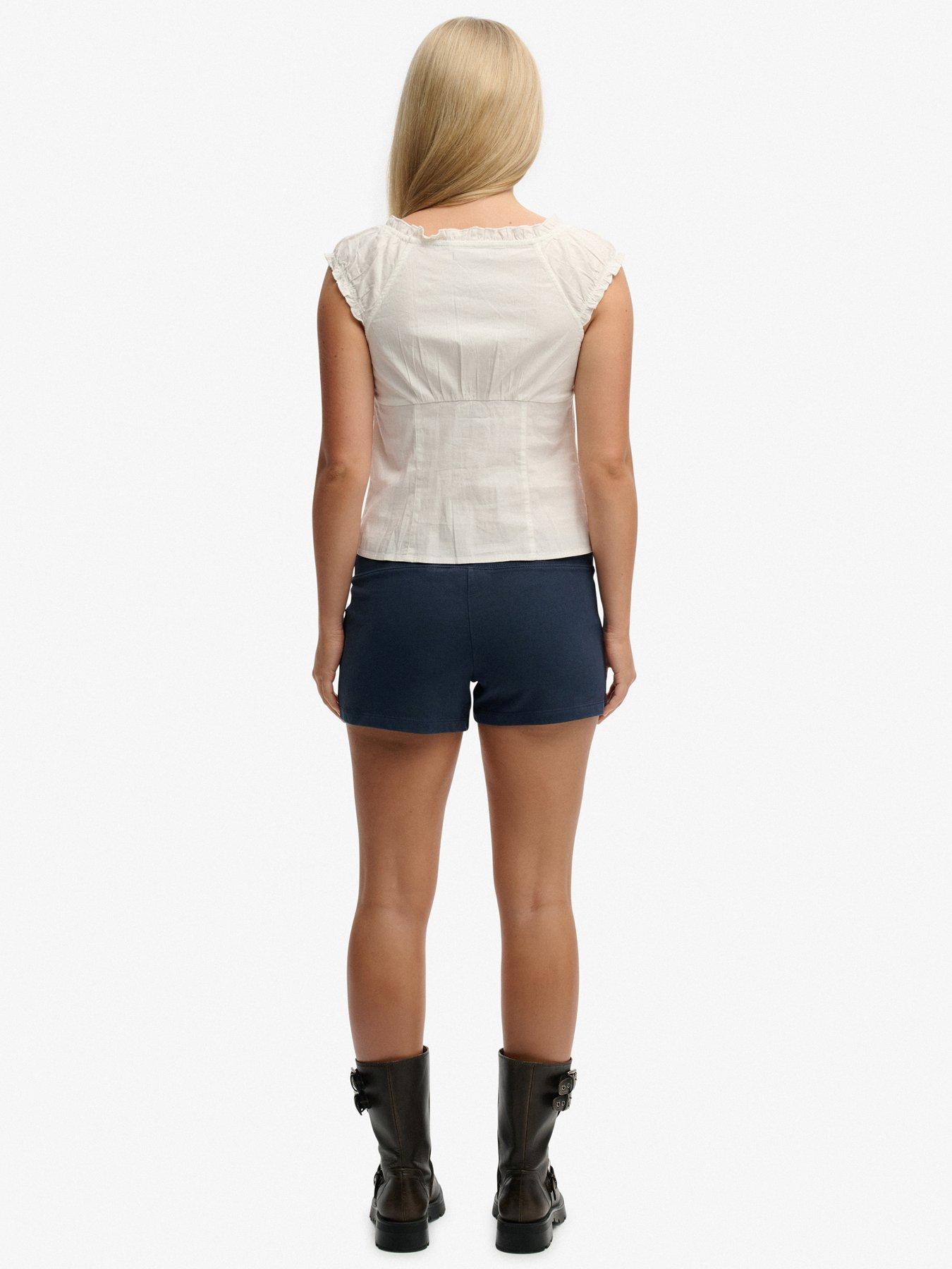 Image 5 of 6 of Superdry Athletic Essentials Jersey Script Short - Blue