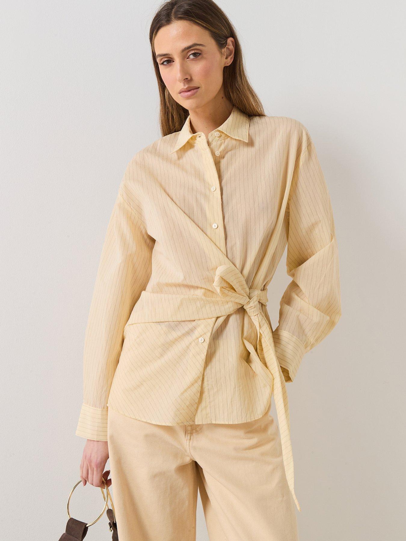 mango-stripped-knot-shirt-yellowfront