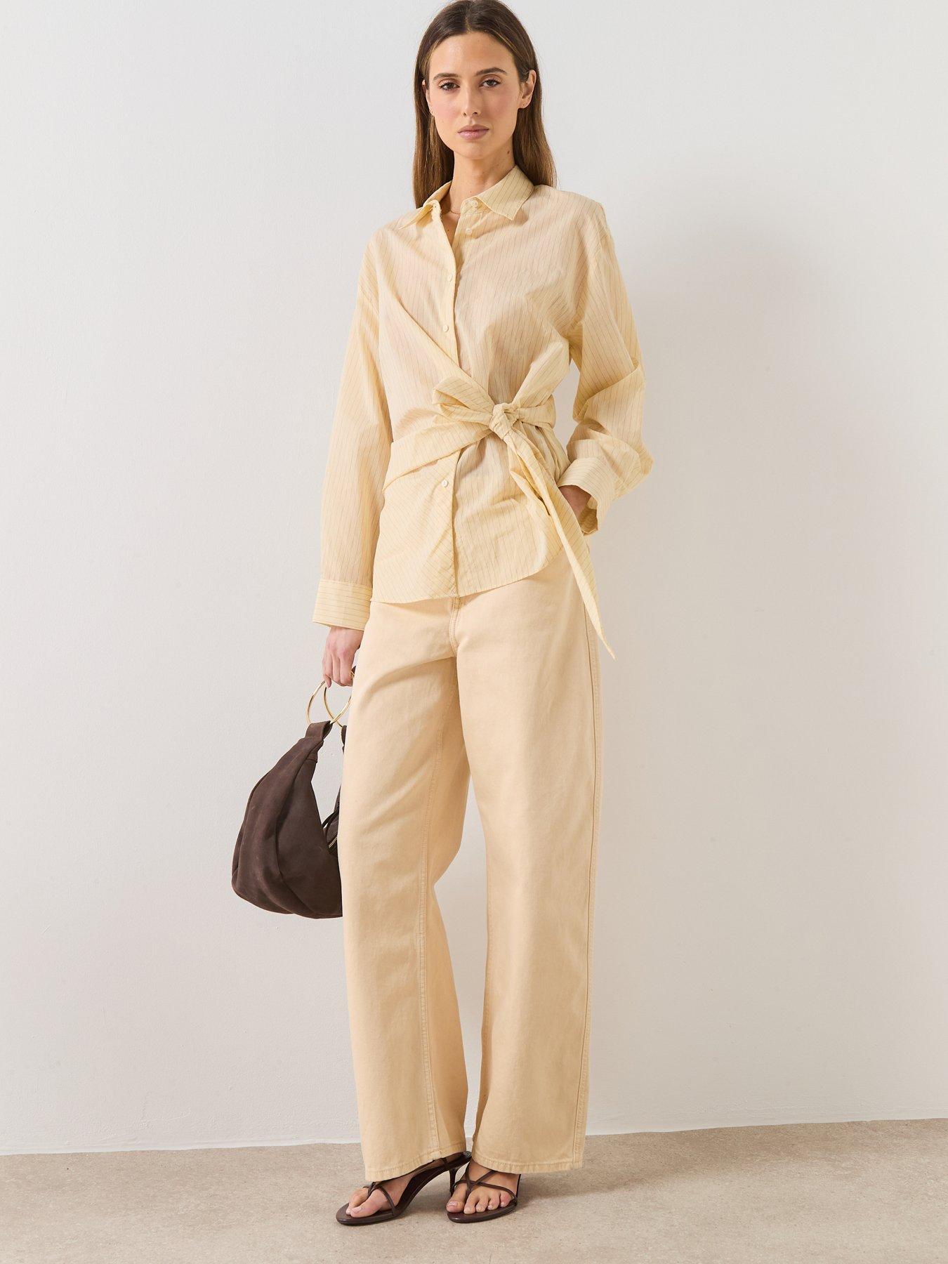 mango-stripped-knot-shirt-yellowback