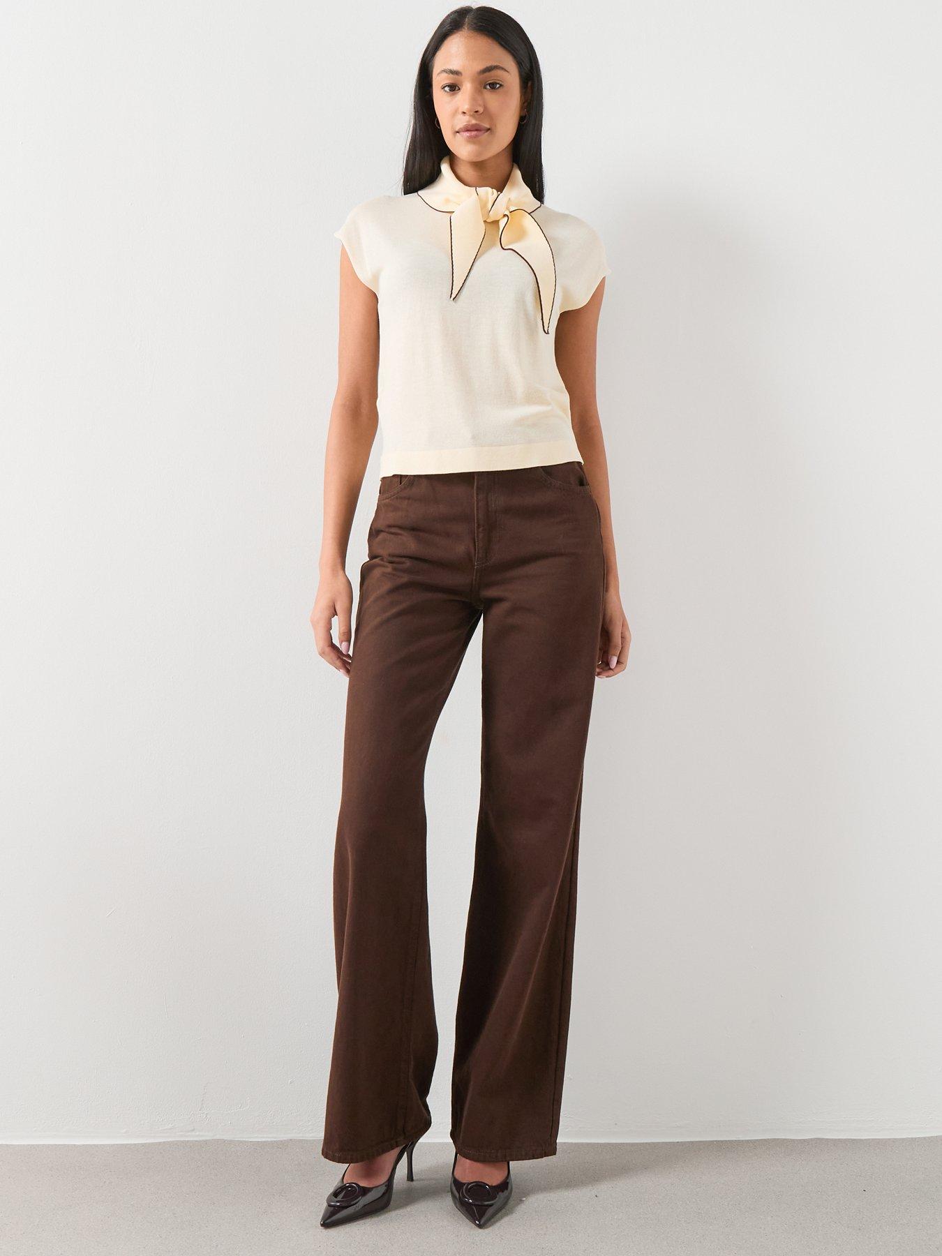 mango-knitted-top-with-scarf-detail-yellowback