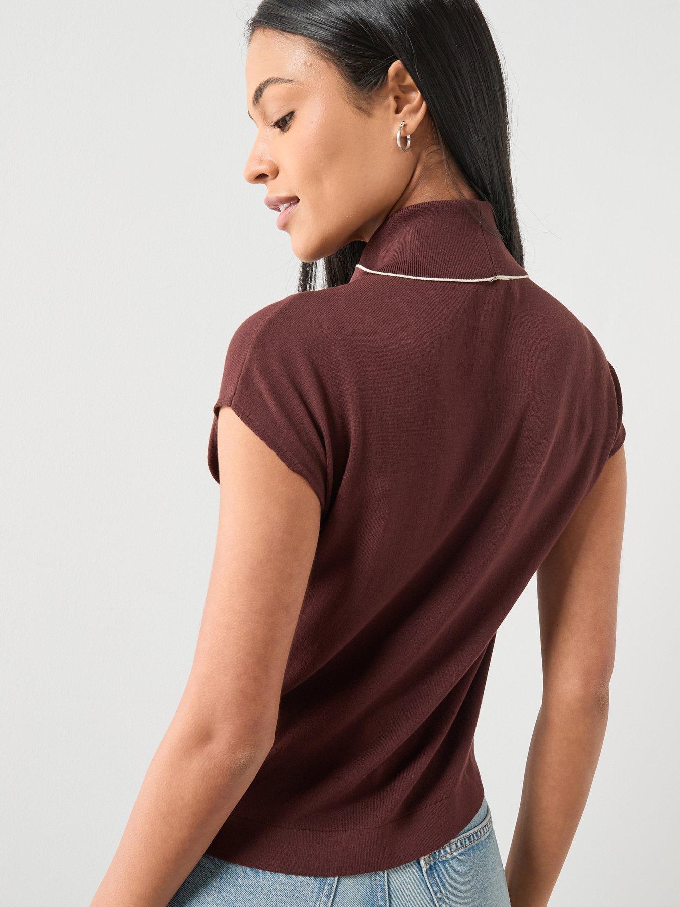 mango-knitted-top-with-scarf-detail-brownstillFront