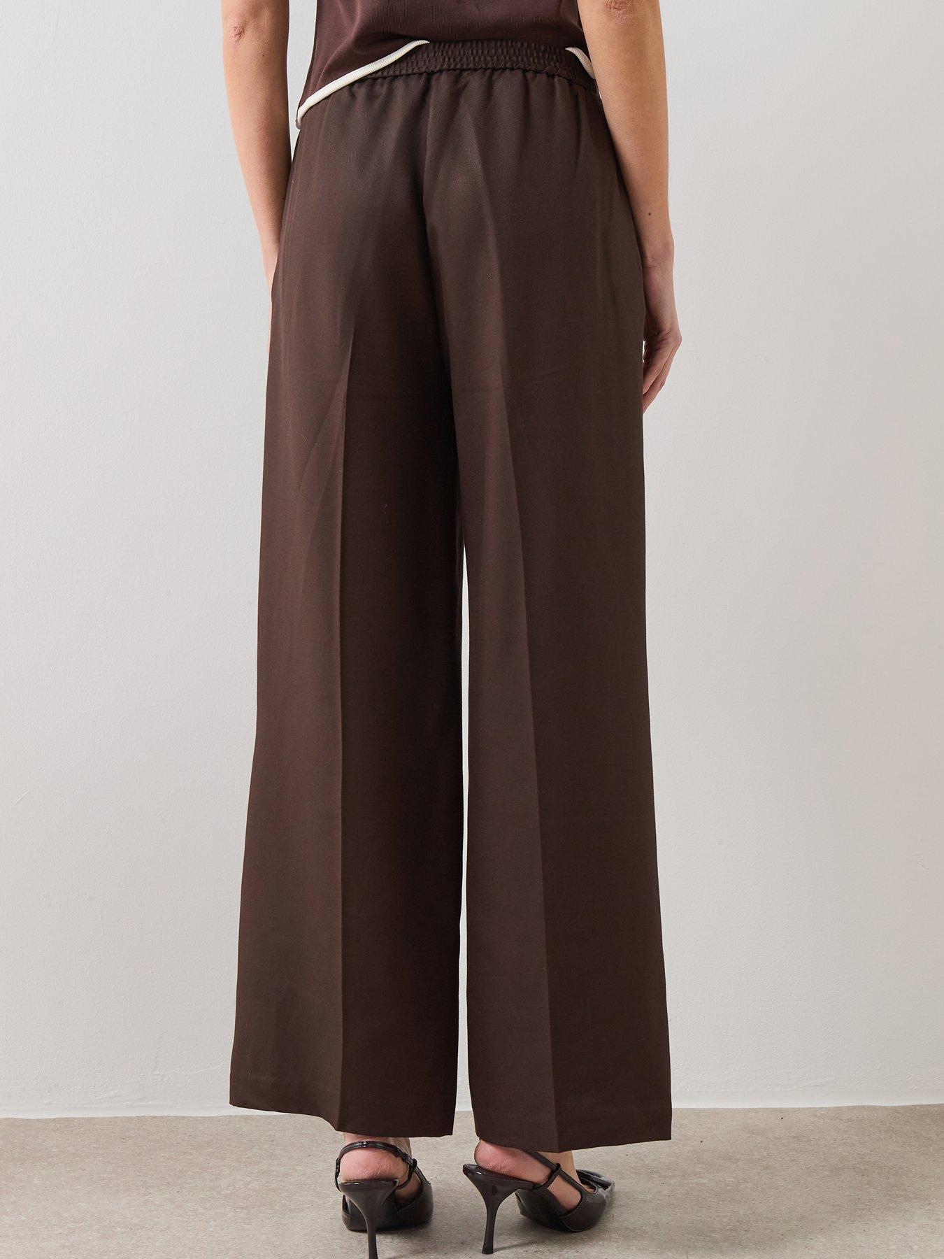 mango-high-waisted-lyocell-trousers-brownstillFront