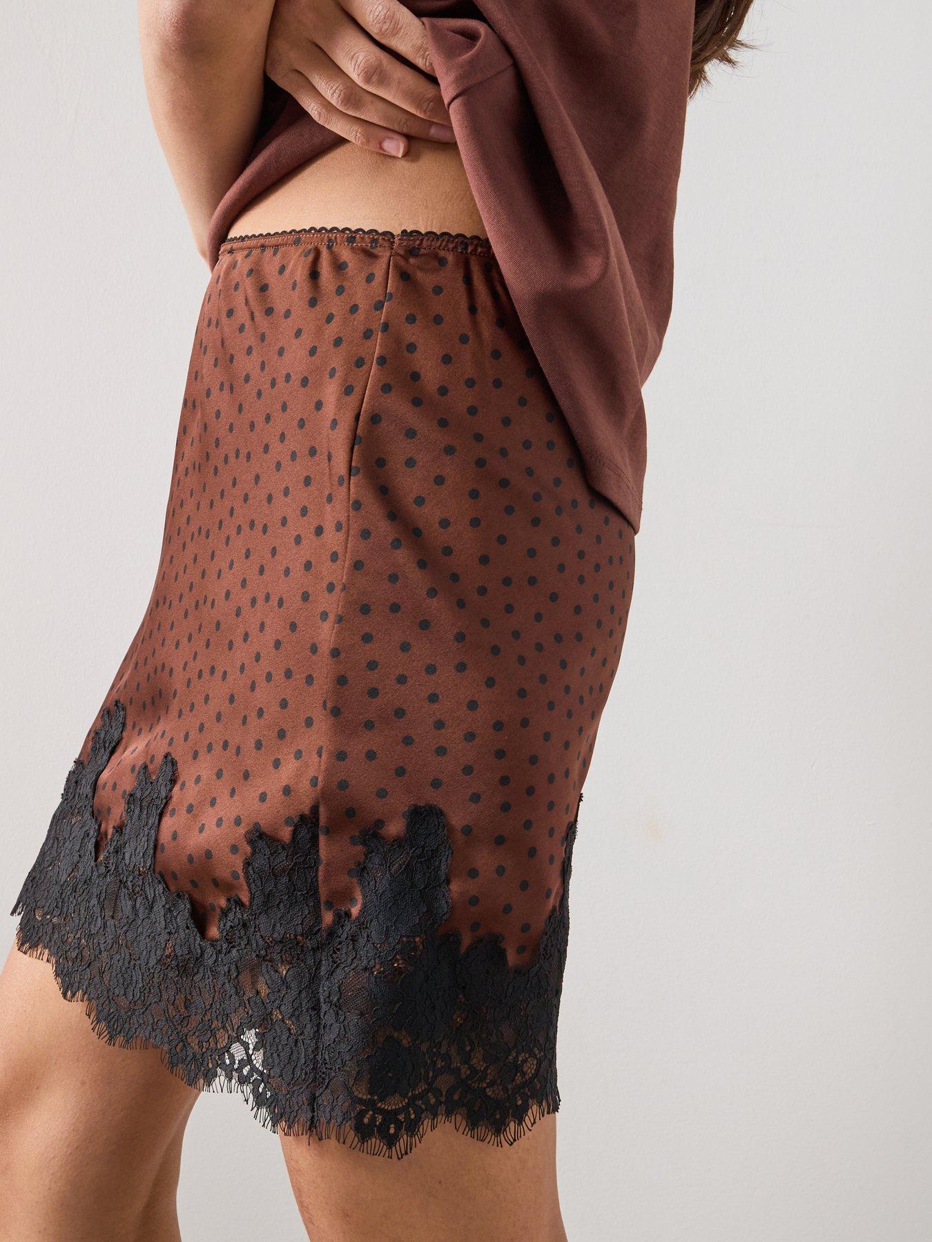 mango-polka-dot-slip-skirt-brownoutfit