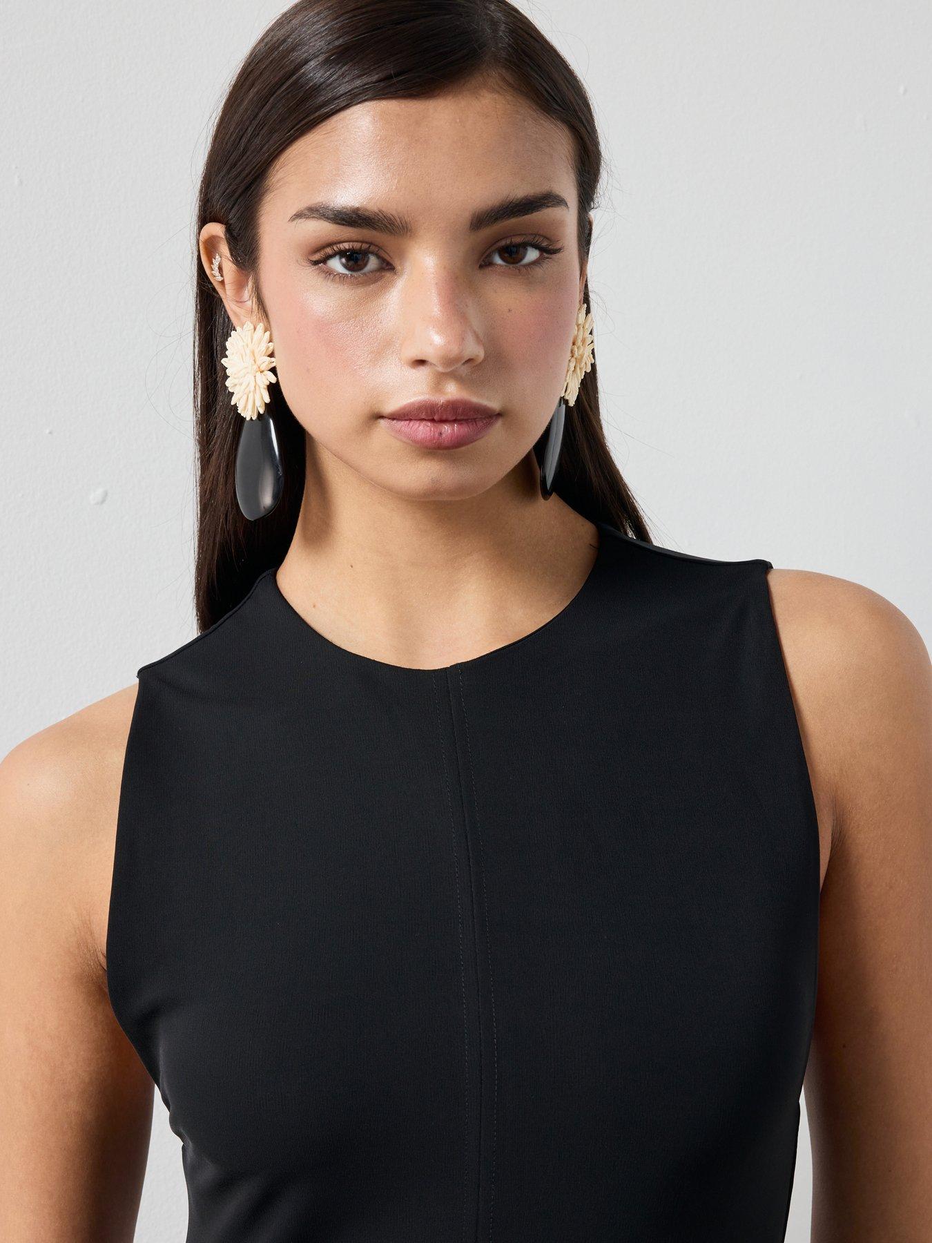 mango-flared-cotton-dress-blackoutfit