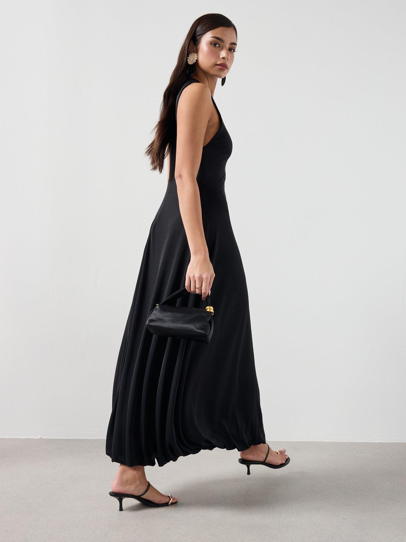 mango-flared-cotton-dress-blackdetail