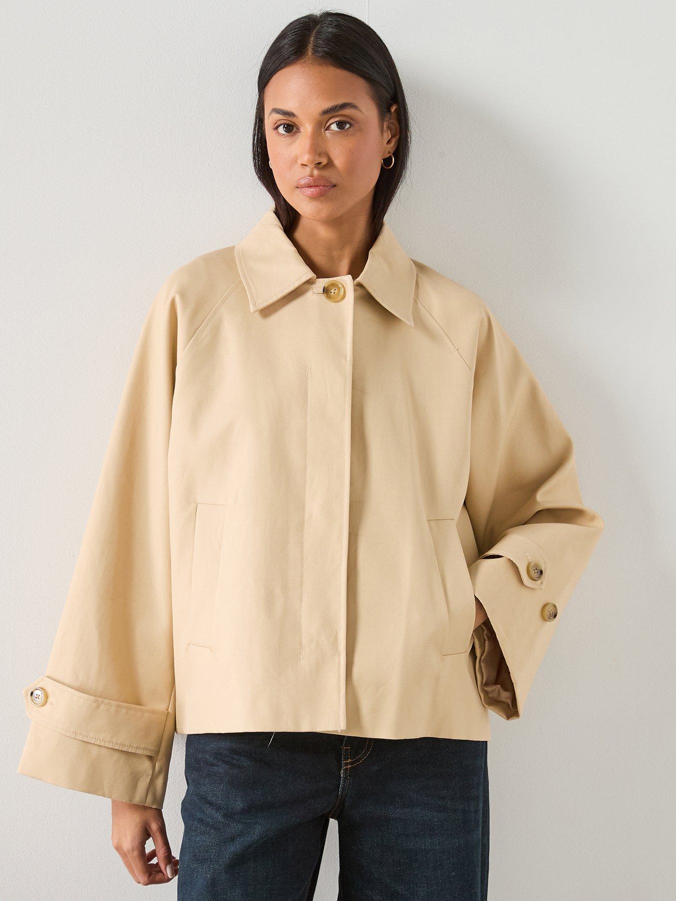 mango-oversized-short-trench-beige