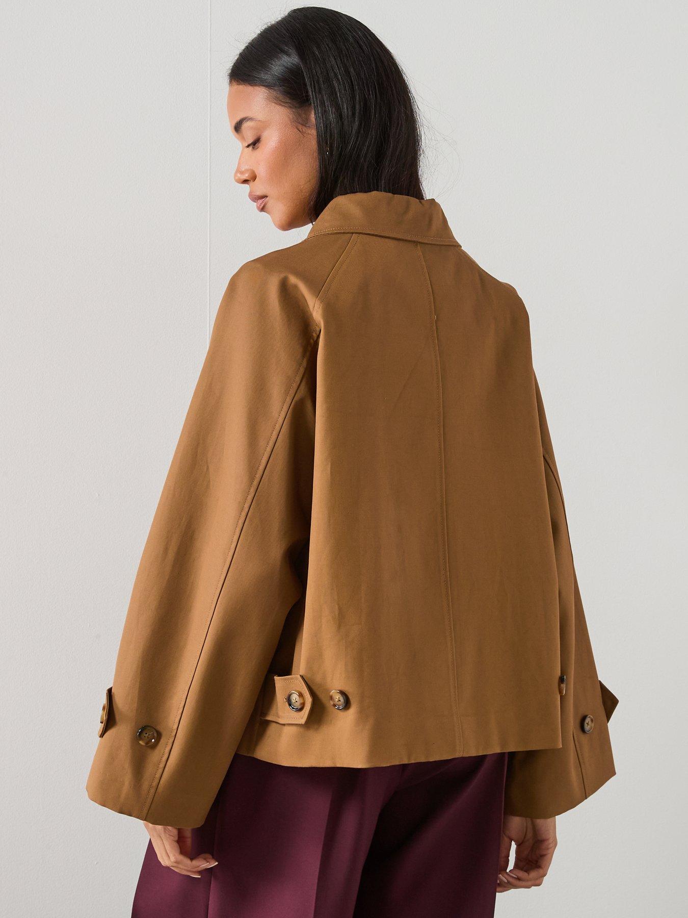 mango-oversized-short-trench-jacket--brownstillFront