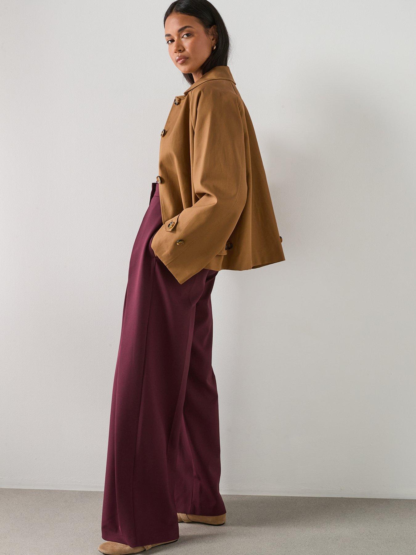 mango-oversized-short-trench-jacket--brownoutfit