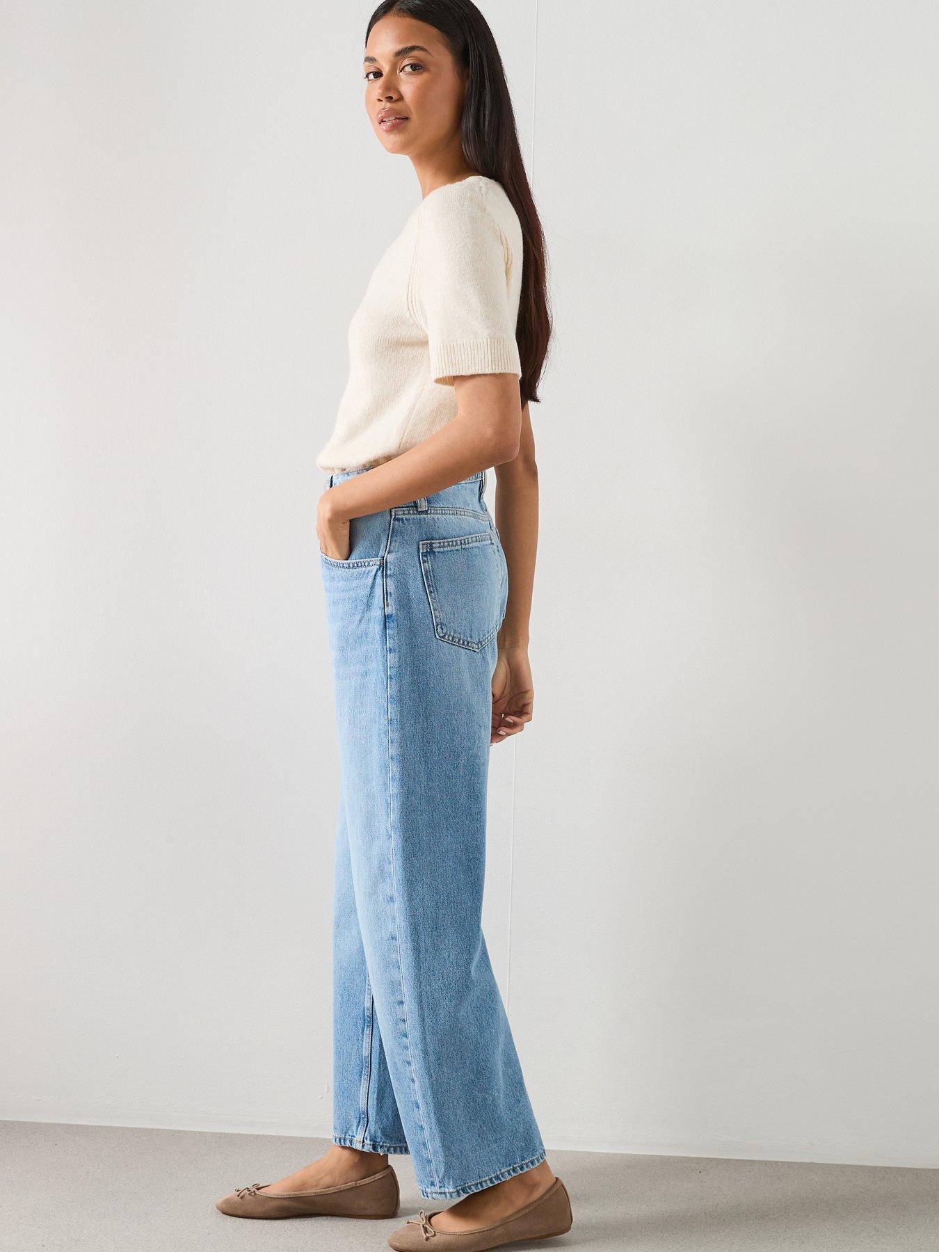 Image 5 of 6 of Mango High-waisted Barrel Jeans - Blue