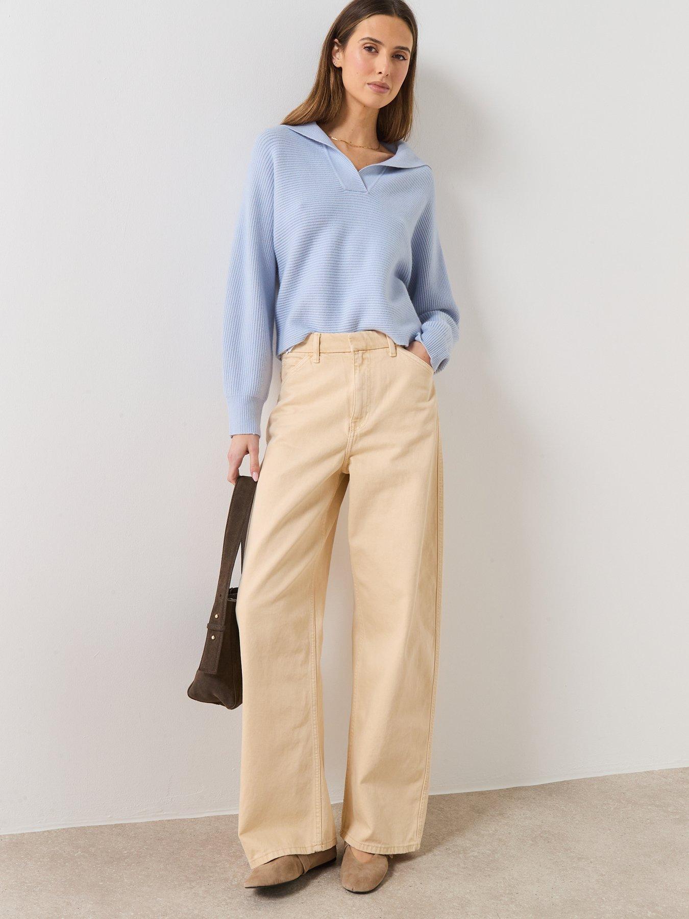 Image 5 of 6 of Mango Mid-rise Balloon Jeans - Vanilla