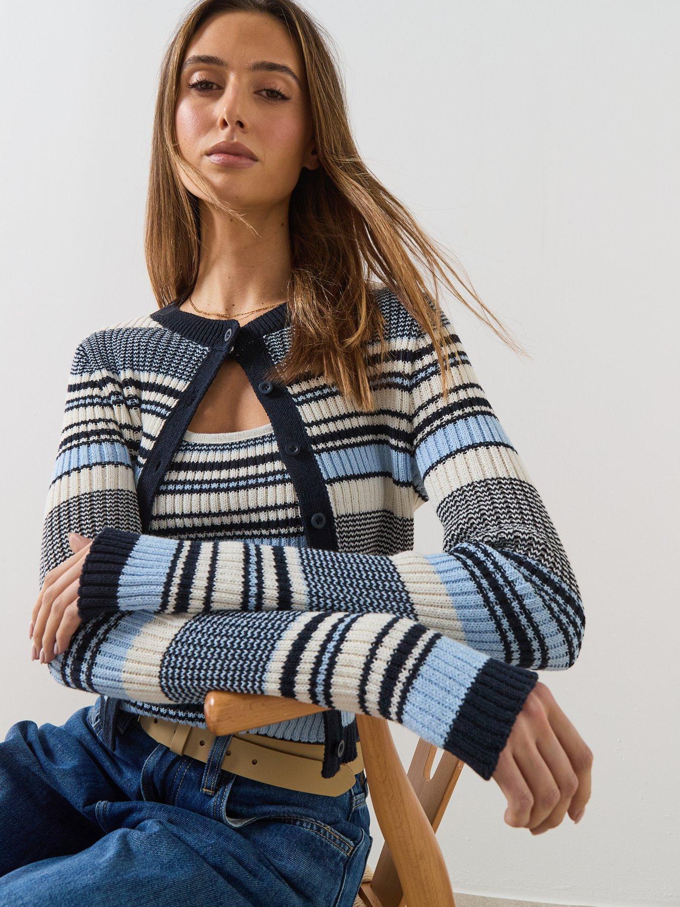 mango-stripped-knit-cardigan-blueback