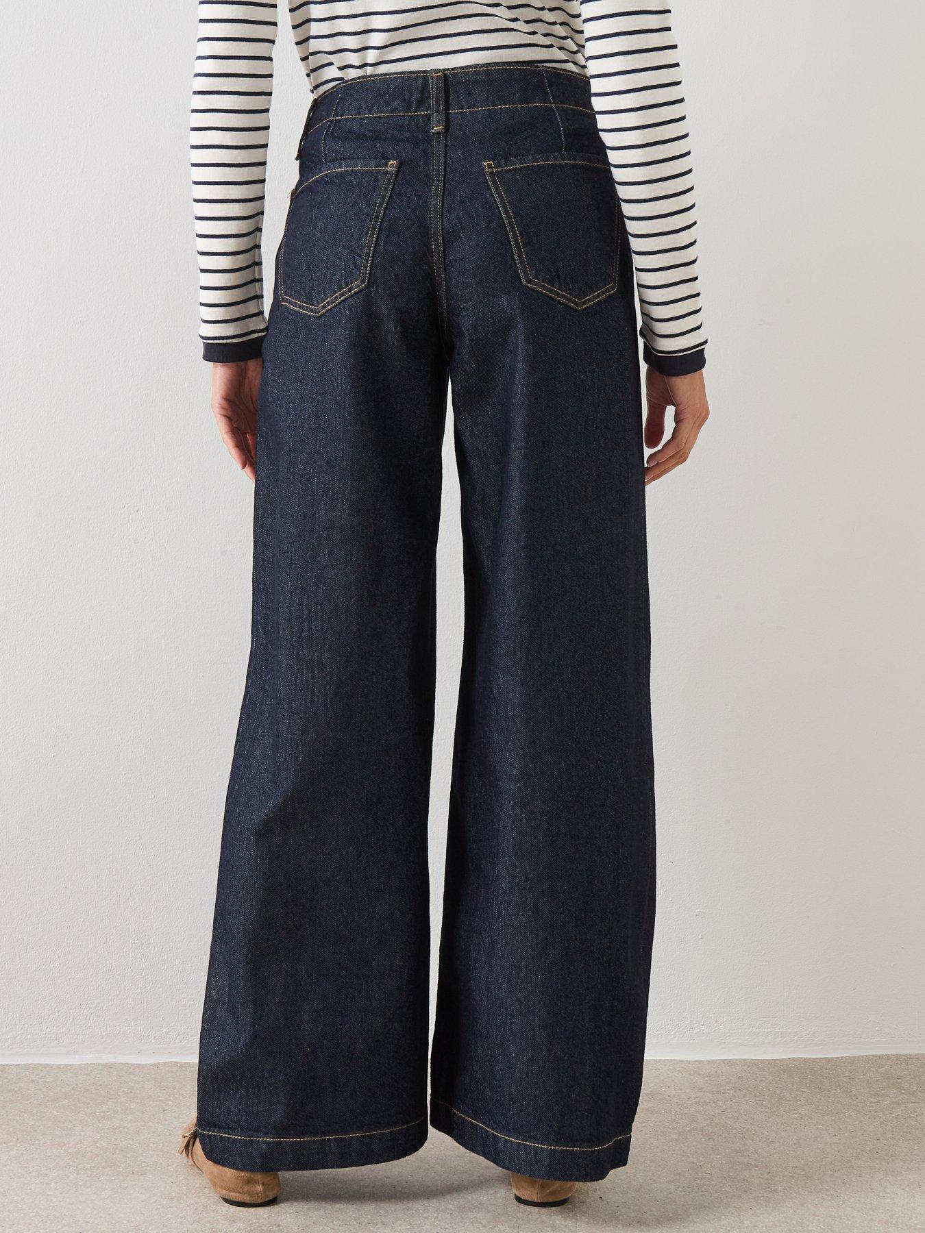 Image 2 of 6 of Mango Wide Leg Mid Rise Jeans - Blue
