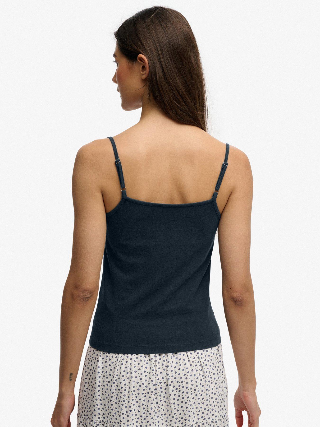 superdry-athletic-essentials-gathered-cami-top-bluestillFront