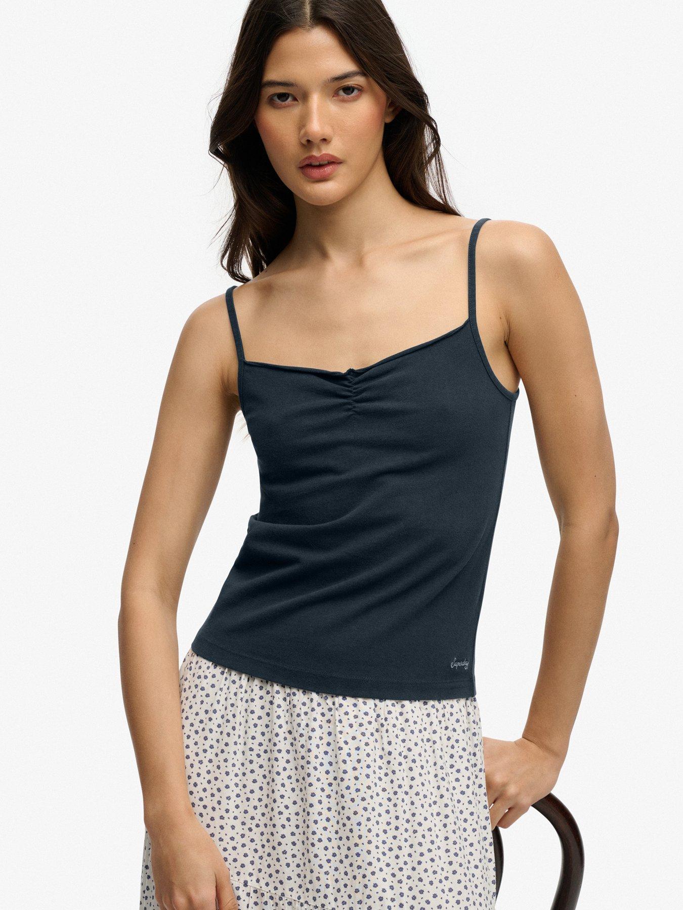 superdry-athletic-essentials-gathered-cami-top-bluedetail