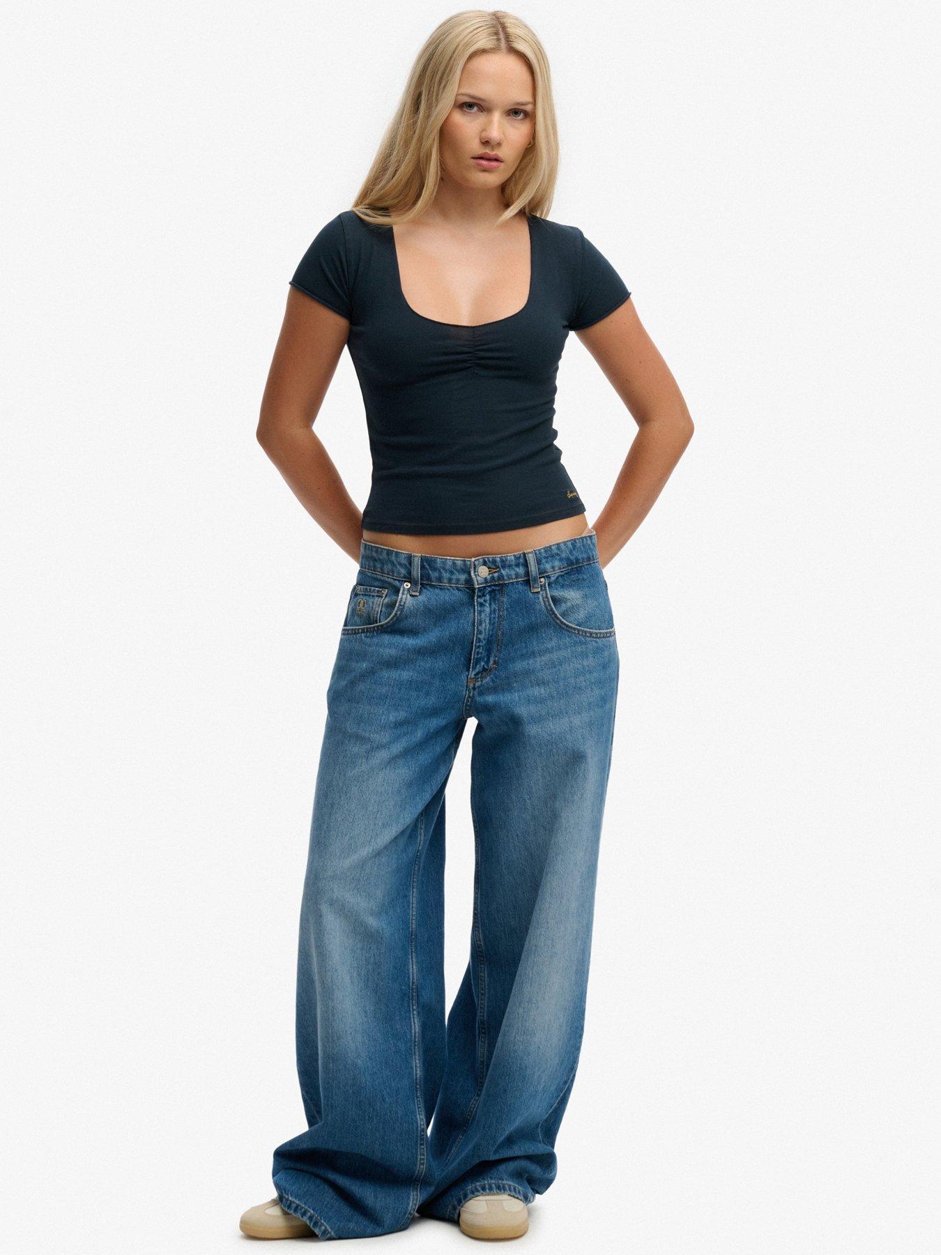 Image 3 of 5 of Superdry Ath Ess Gathered Ss Top