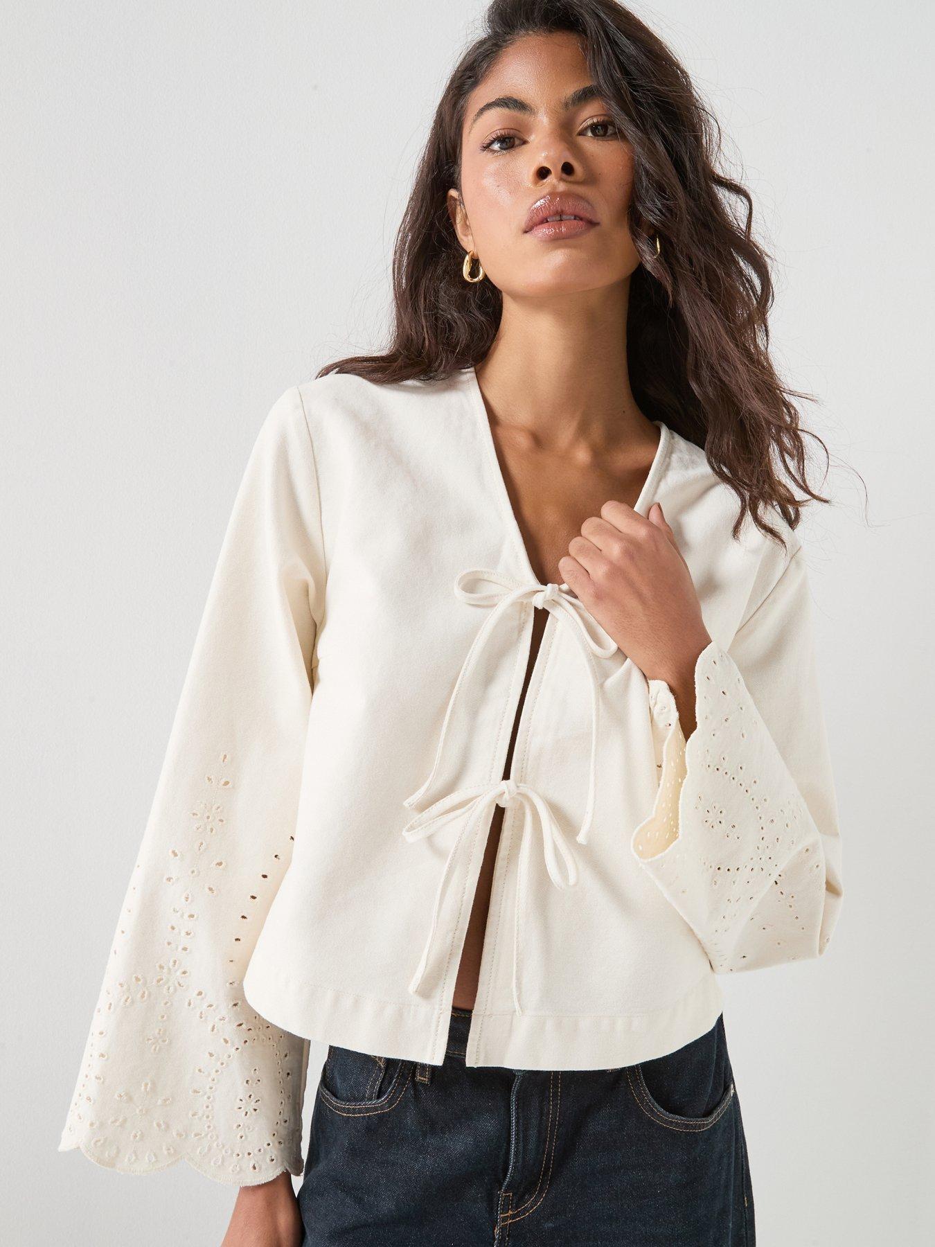 Image 1 of 6 of Only Onlelsa Crochet Jacket Otw