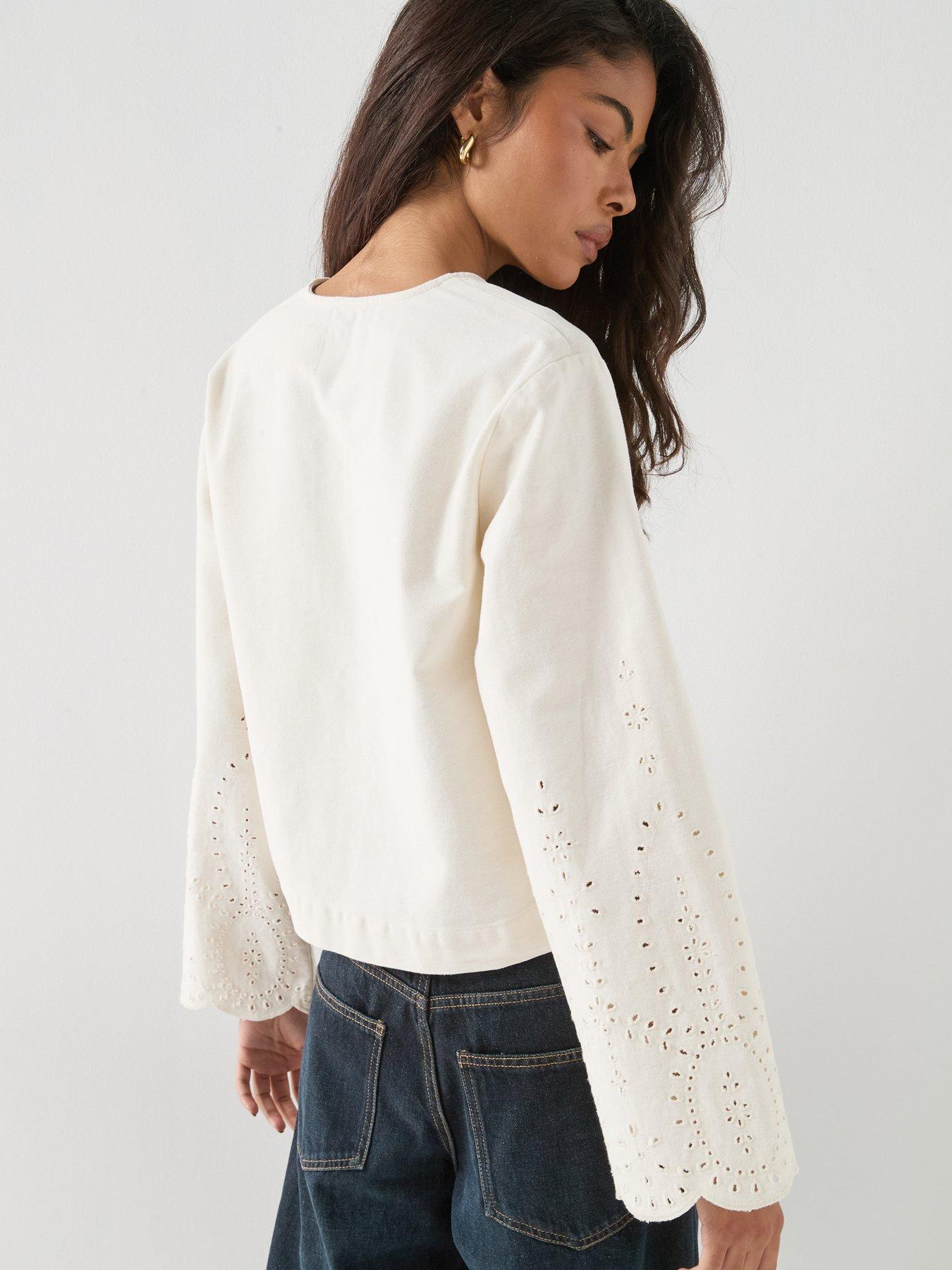 Image 2 of 6 of Only Onlelsa Crochet Jacket Otw