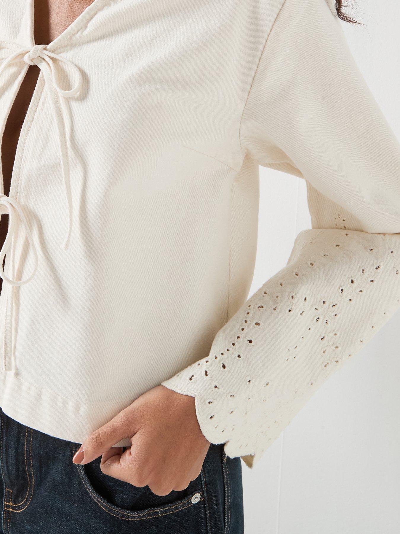 Image 4 of 6 of Only Onlelsa Crochet Jacket Otw