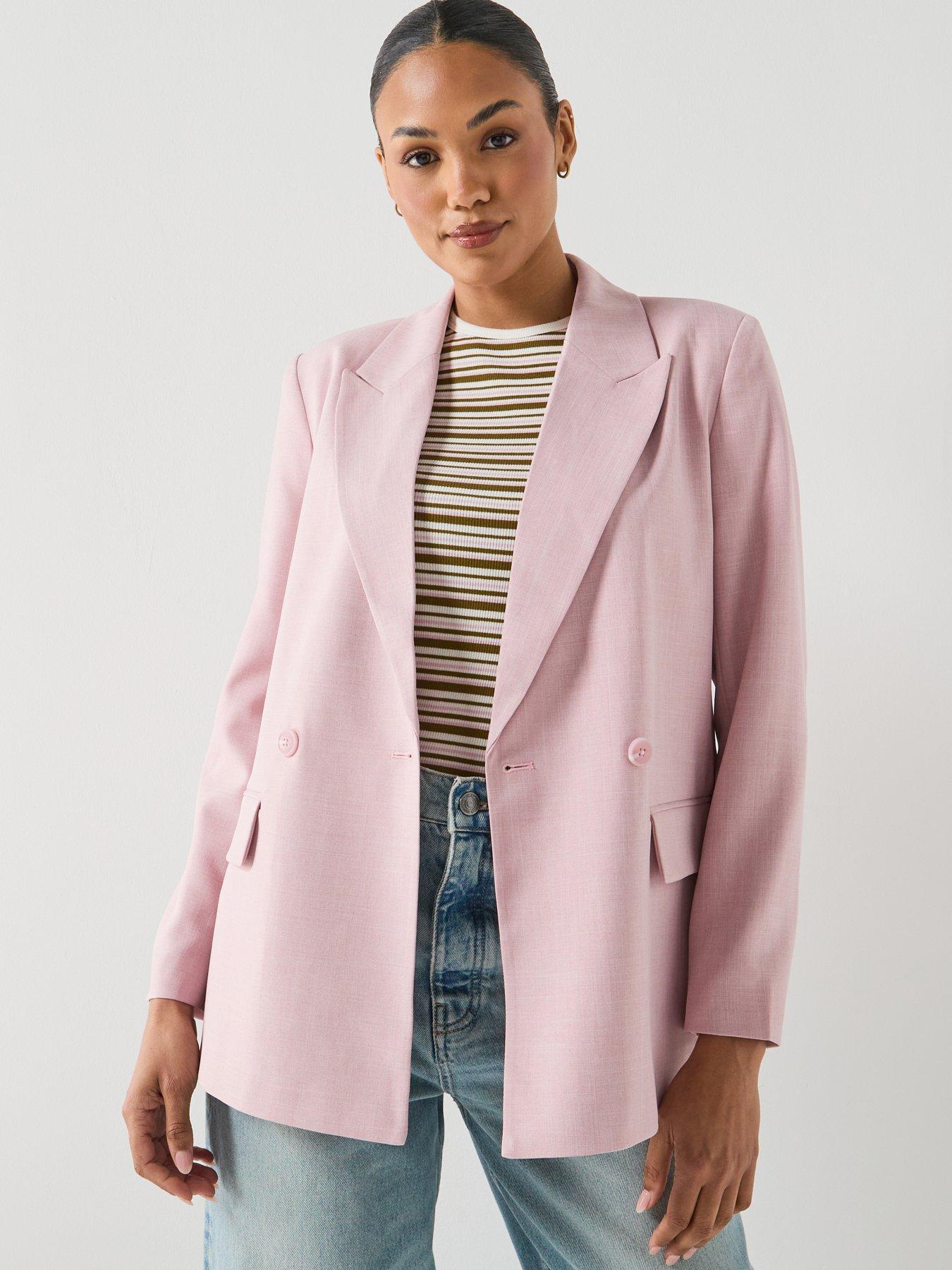 Vero Moda Vmcassidy Long Sleeve Loose Blazer - Pink