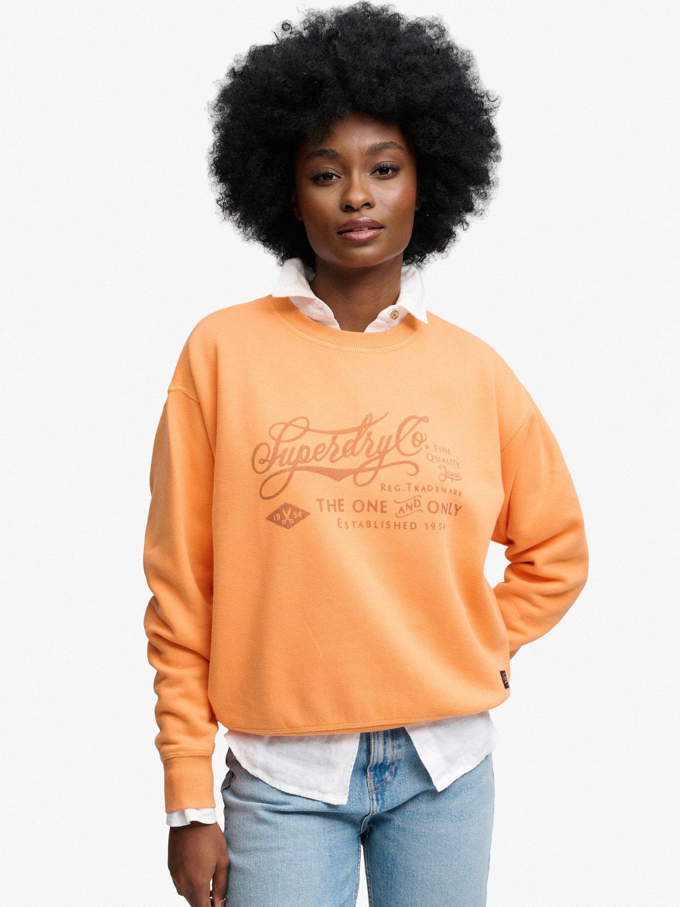 Image 1 of 5 of Superdry Industry Worker Loose Crew Sweatshirt - Orange