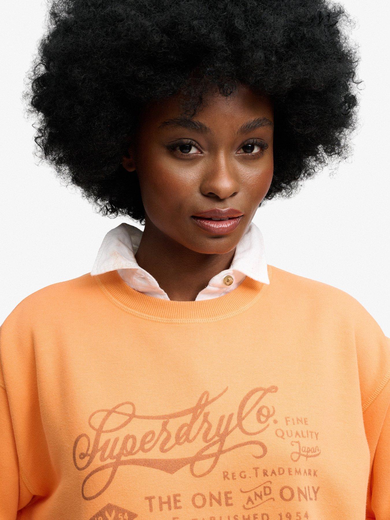 Image 4 of 5 of Superdry Industry Worker Loose Crew Sweatshirt - Orange