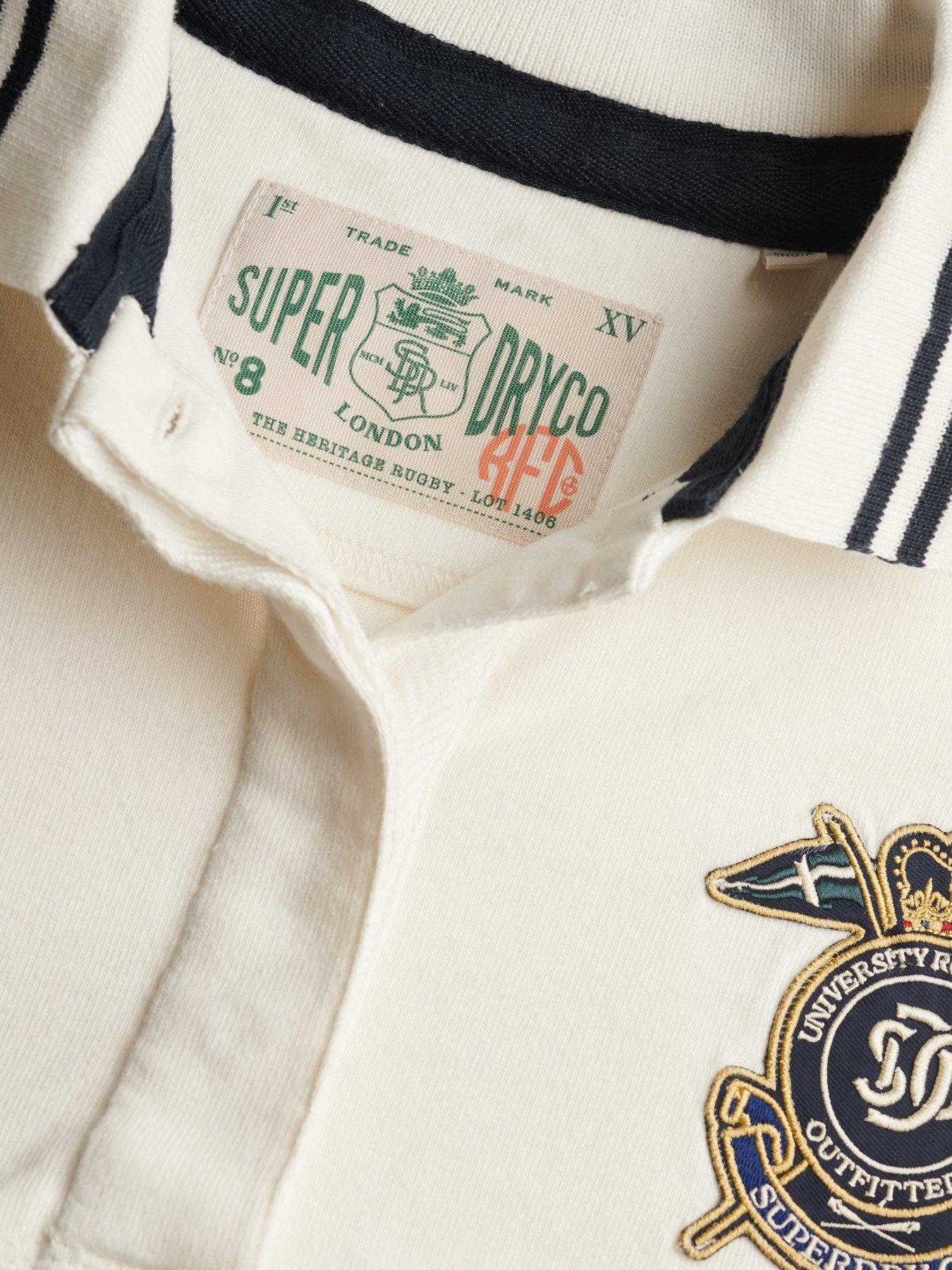 Image 6 of 6 of Superdry Crest Rugby Top - White