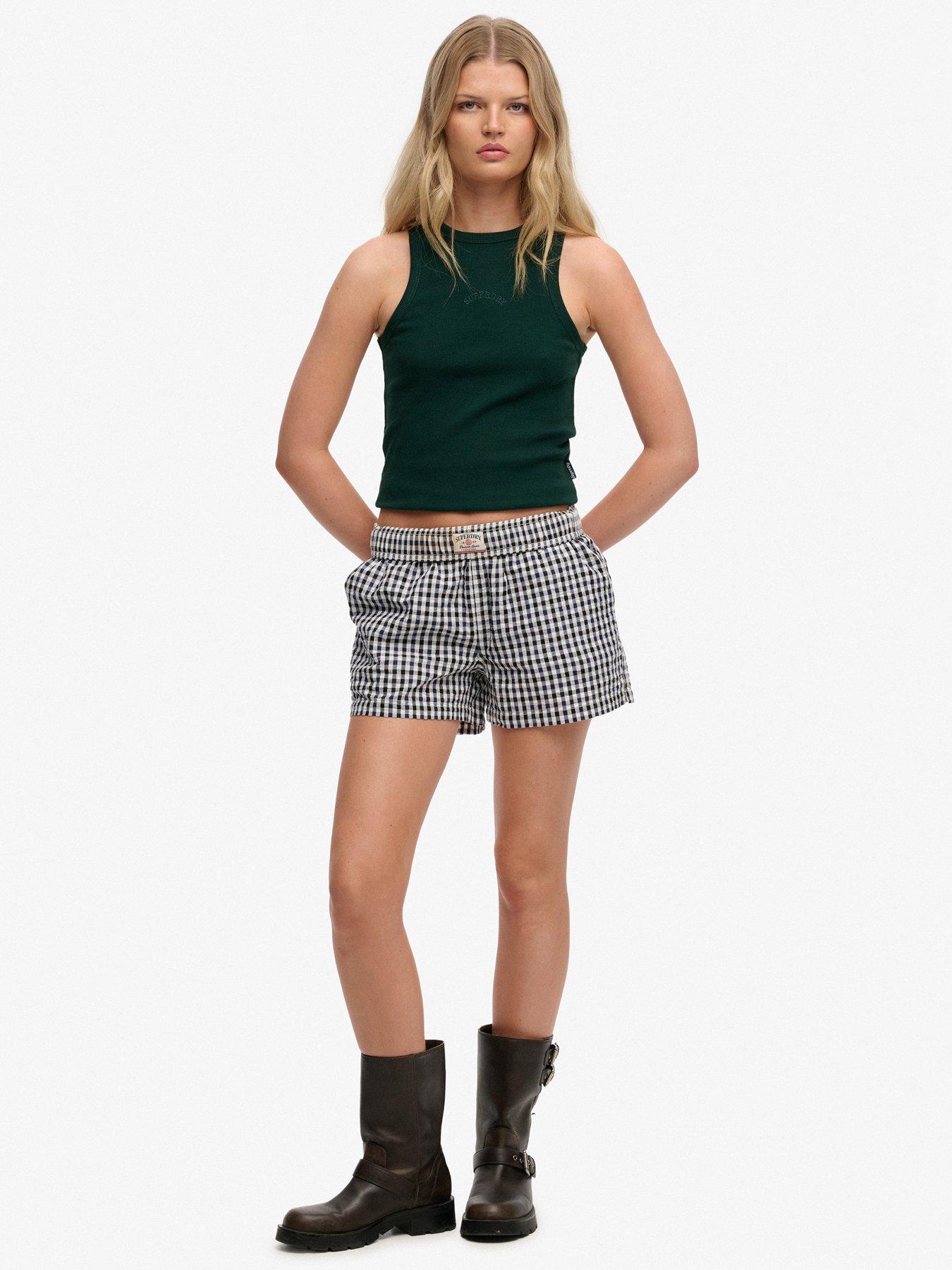 Image 3 of 6 of Superdry Cotton Stripe Elastic Short - Blue