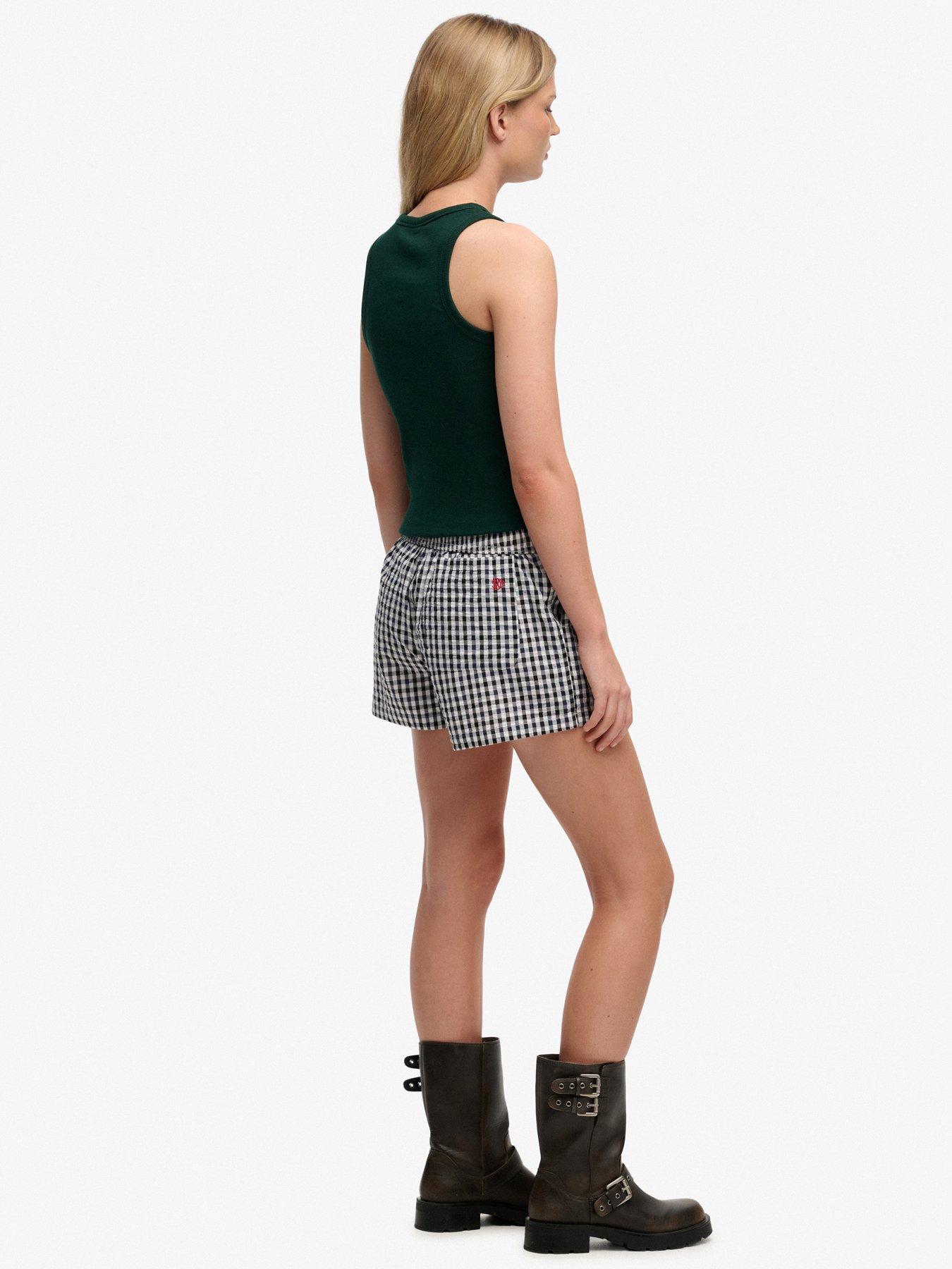 Image 4 of 6 of Superdry Cotton Stripe Elastic Short - Blue