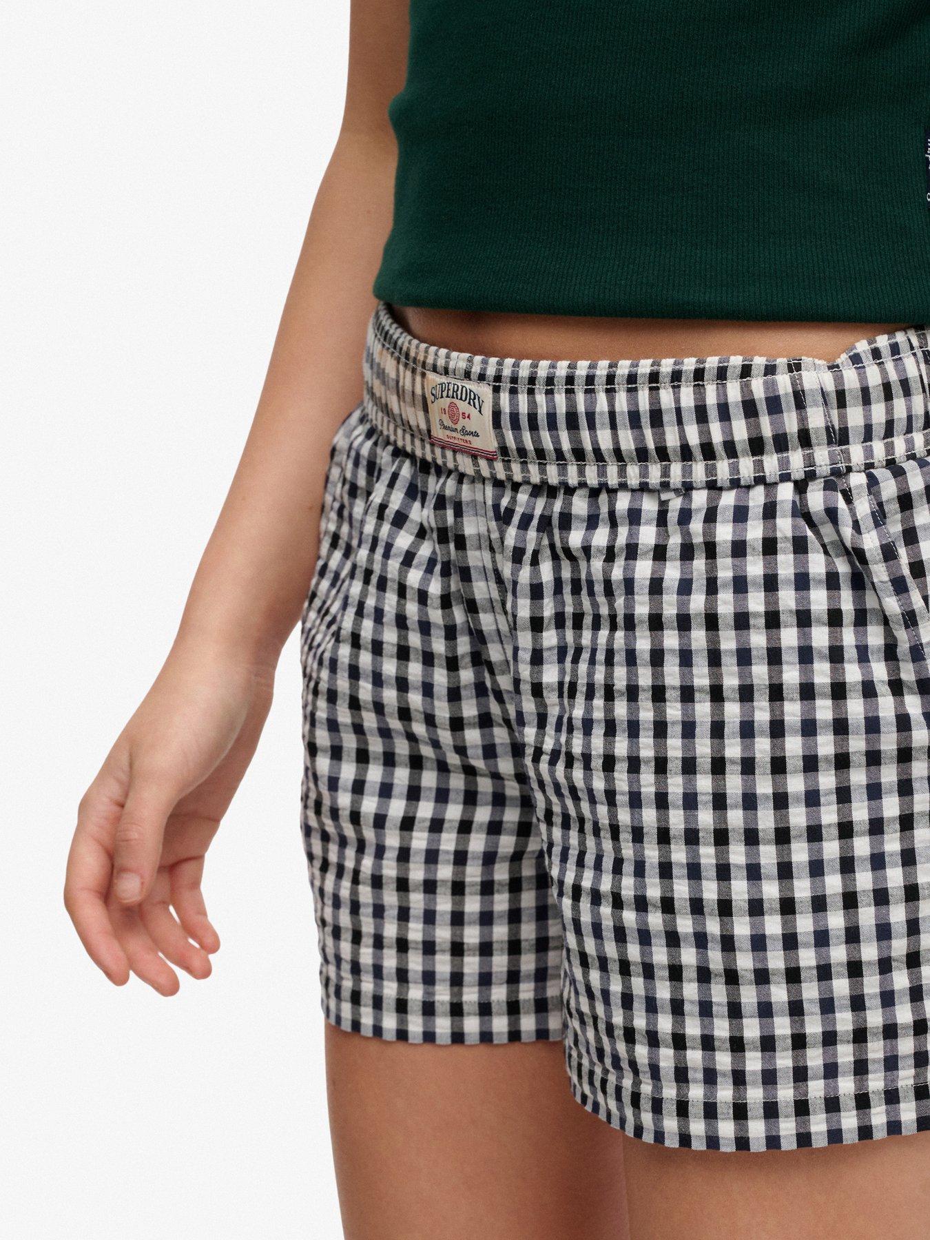 Image 6 of 6 of Superdry Cotton Stripe Elastic Short - Blue