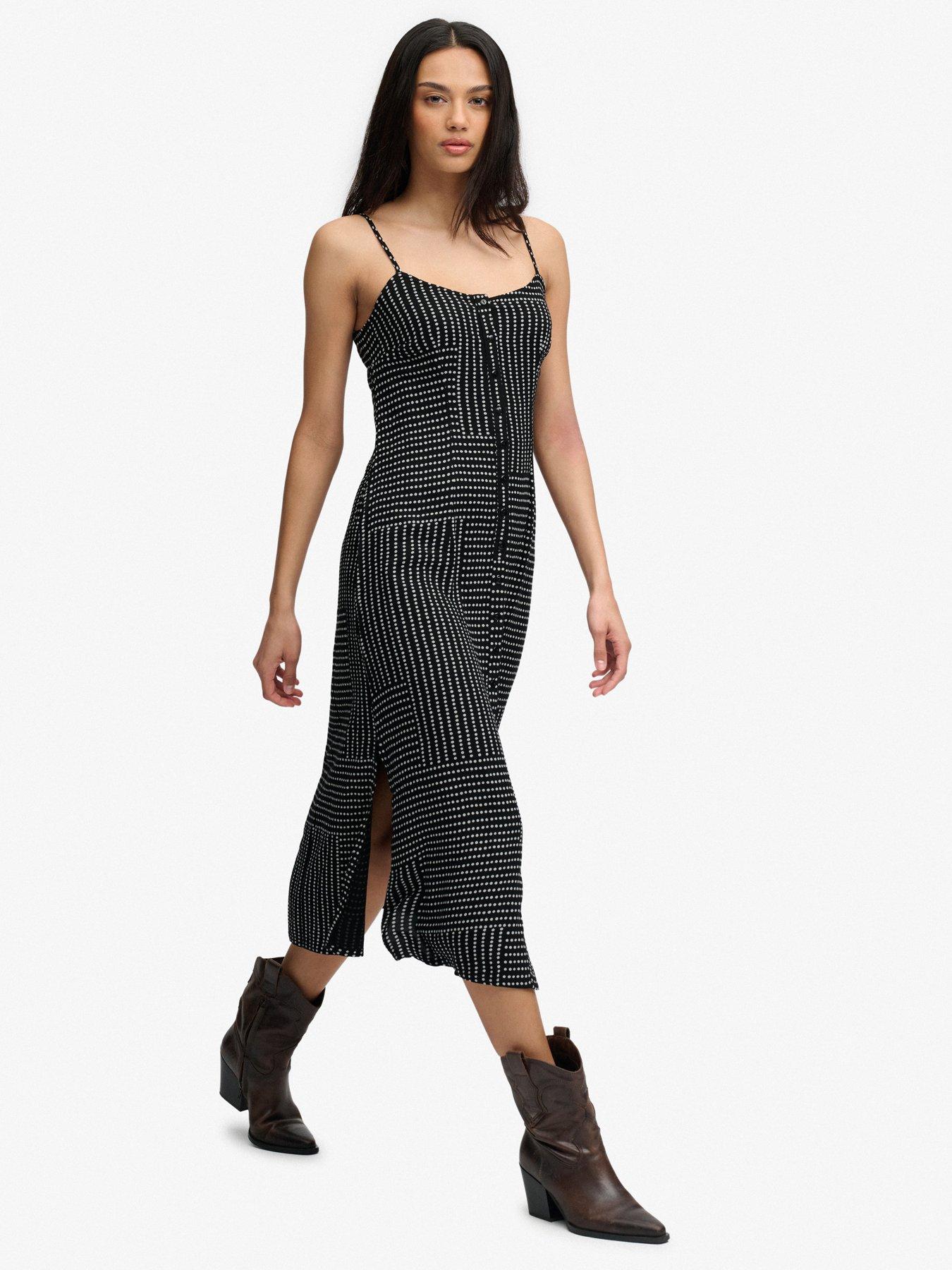 Image 3 of 6 of Superdry Print Btn Down Cami Midi Dress