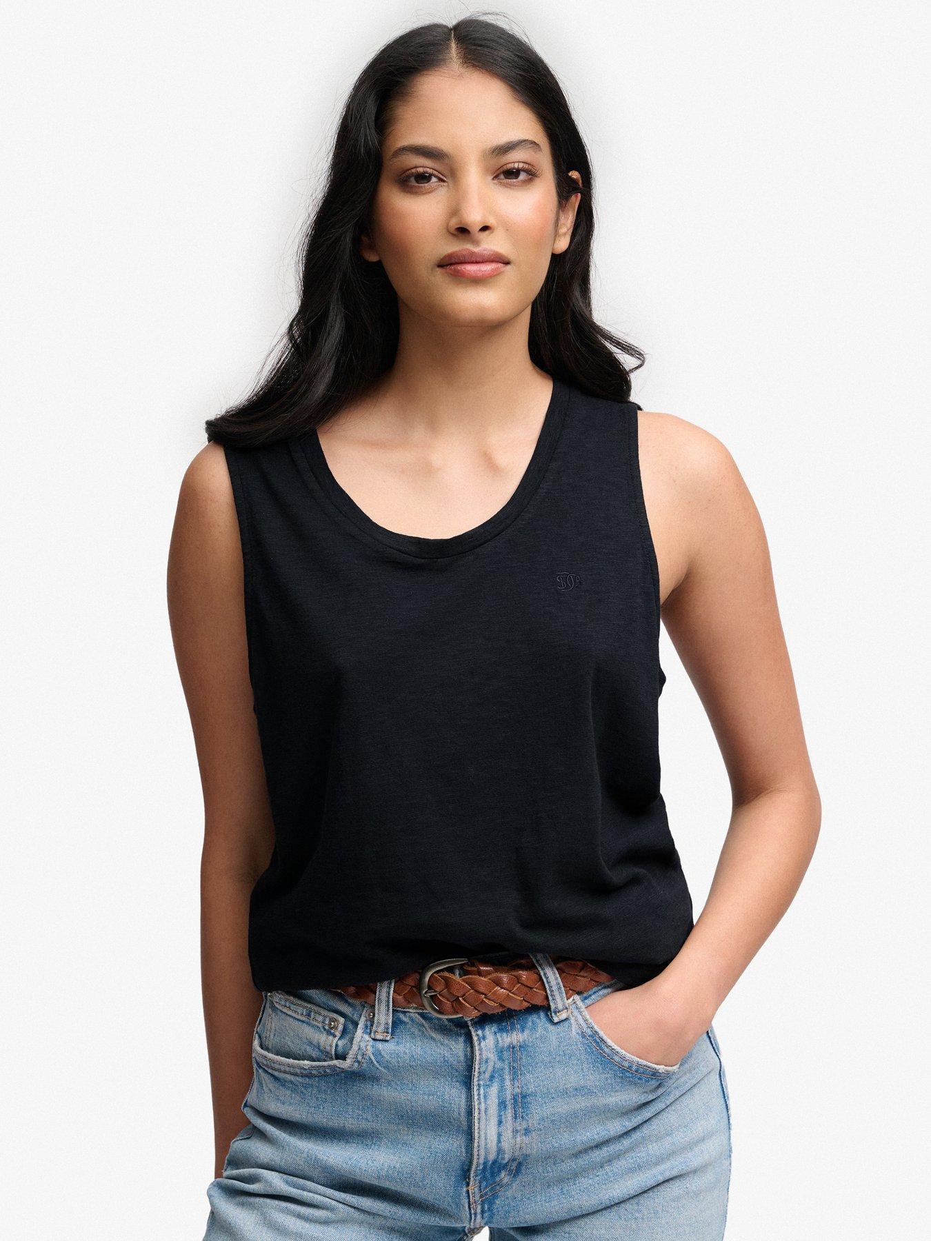 Superdry Scoop Neck Tank - Navy