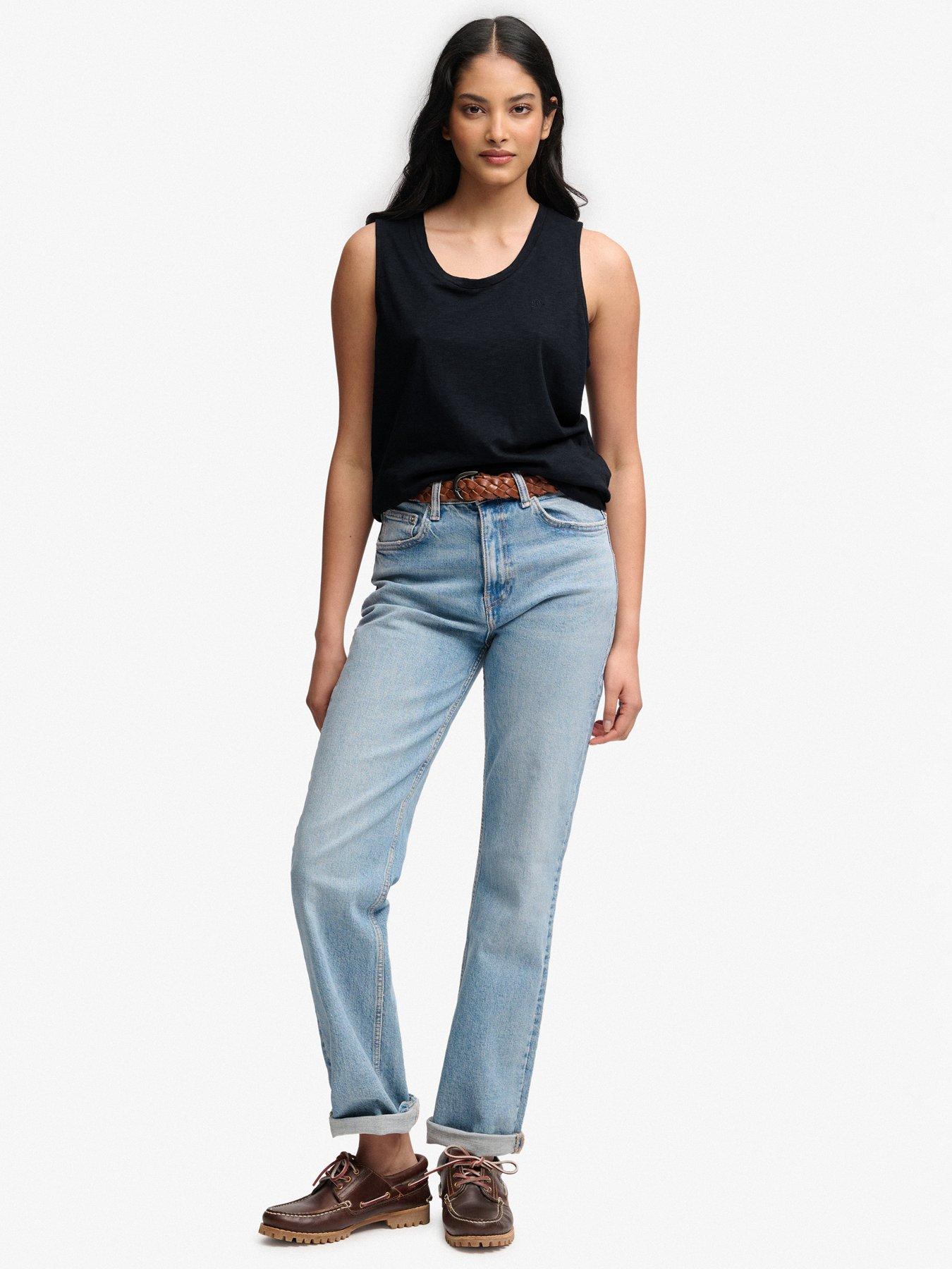 Image 3 of 4 of Superdry Scoop Neck Tank - Navy