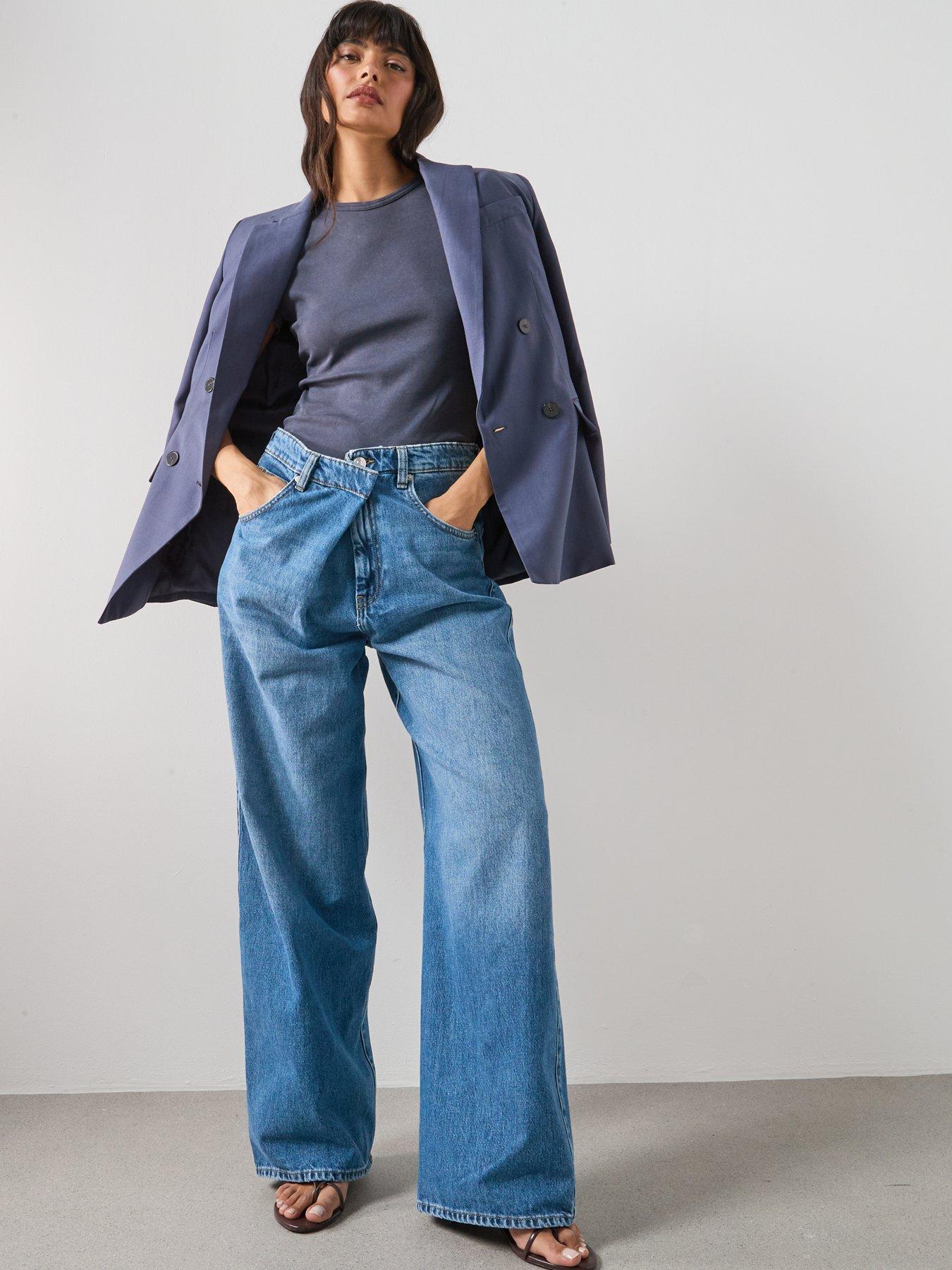 Image 3 of 6 of Mango Mid-rise Balloon Jeans - Blue